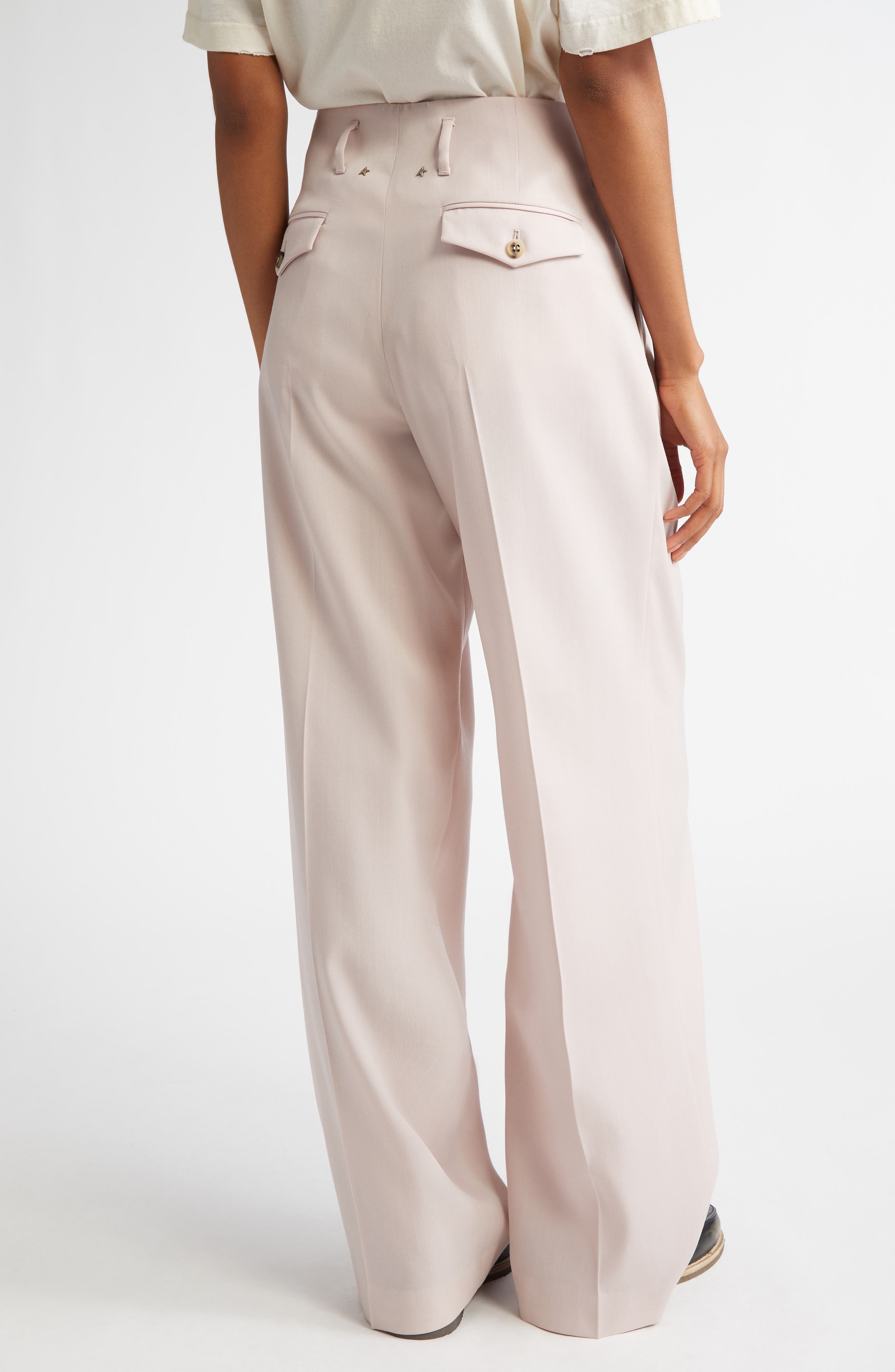 Golden Goose Pleated Hollywood Waist Pants in Shadow Gray at Nordstrom - 3