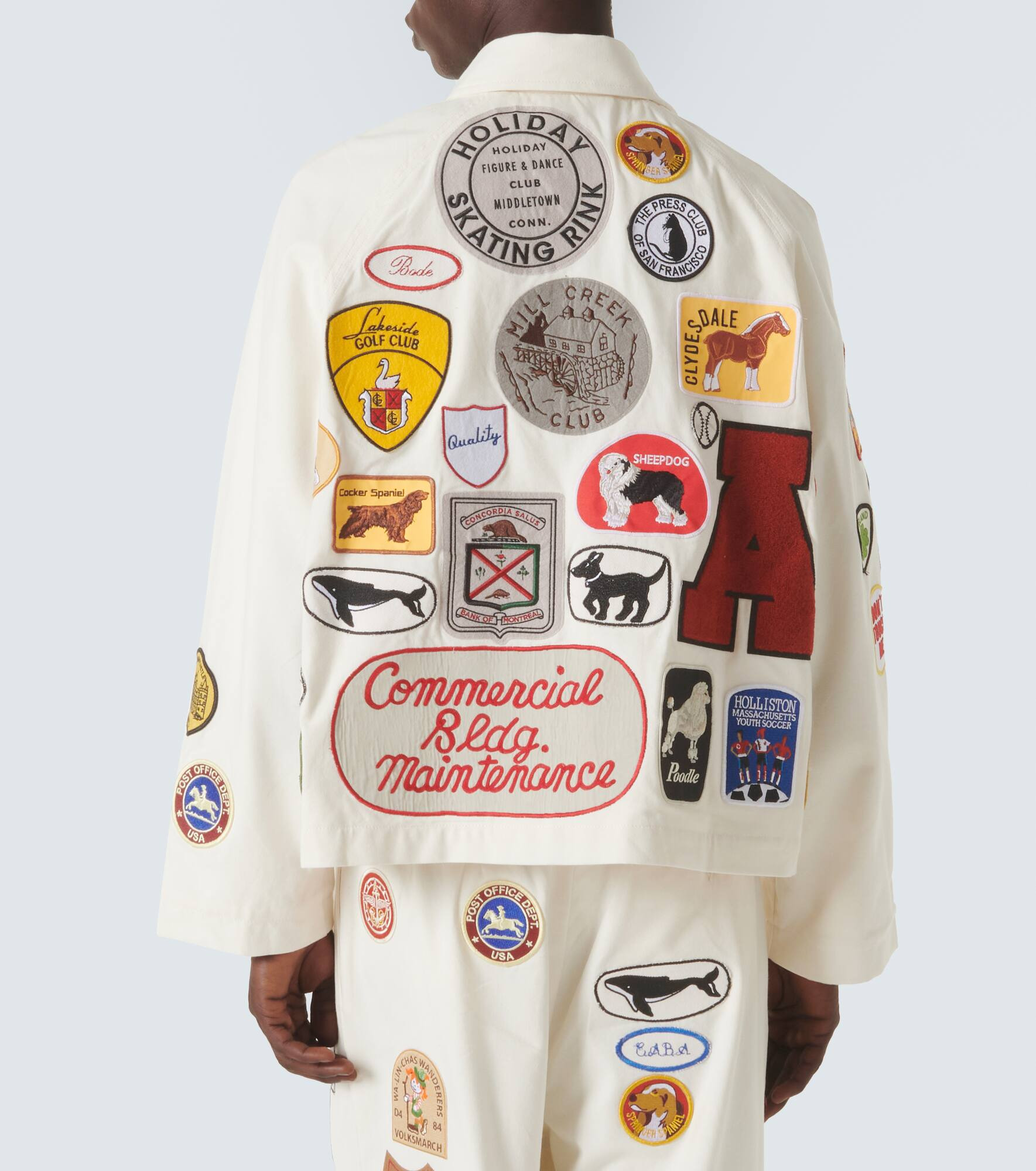 Cambridge patch-appliqué cotton canvas jacket - 4