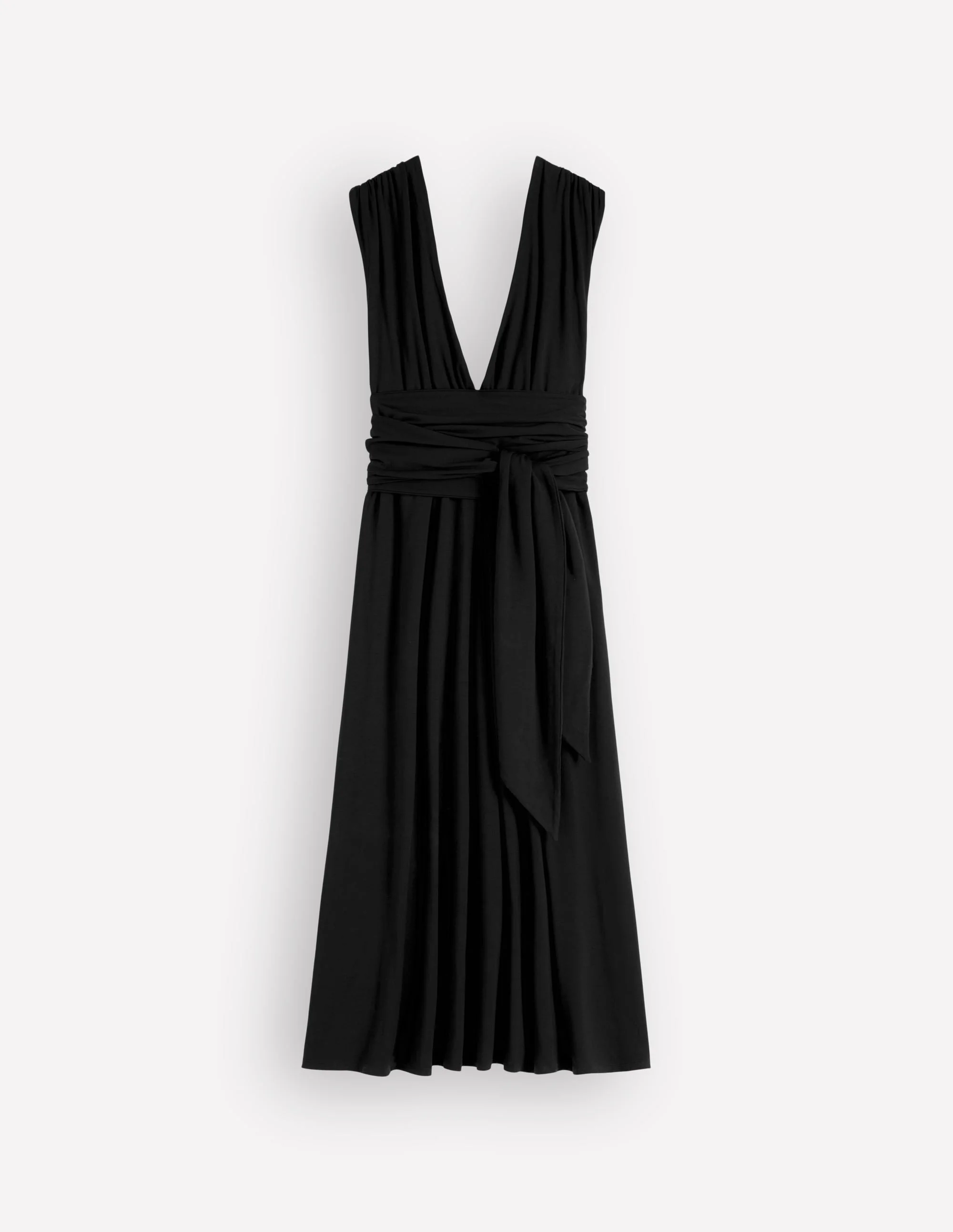 Multiway Jersey Maxi Dress-Black - 1