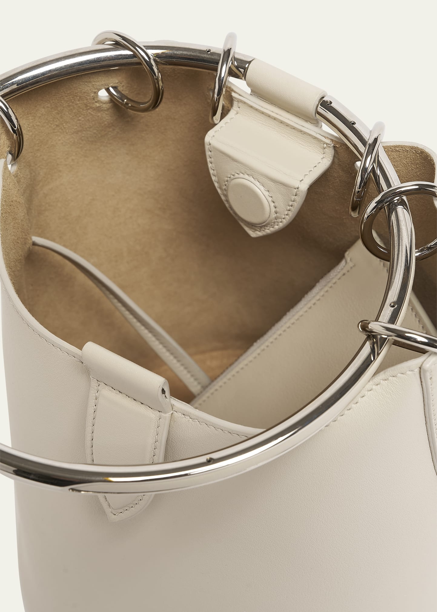 Medium Ring Bucket Bag in Leather - 4