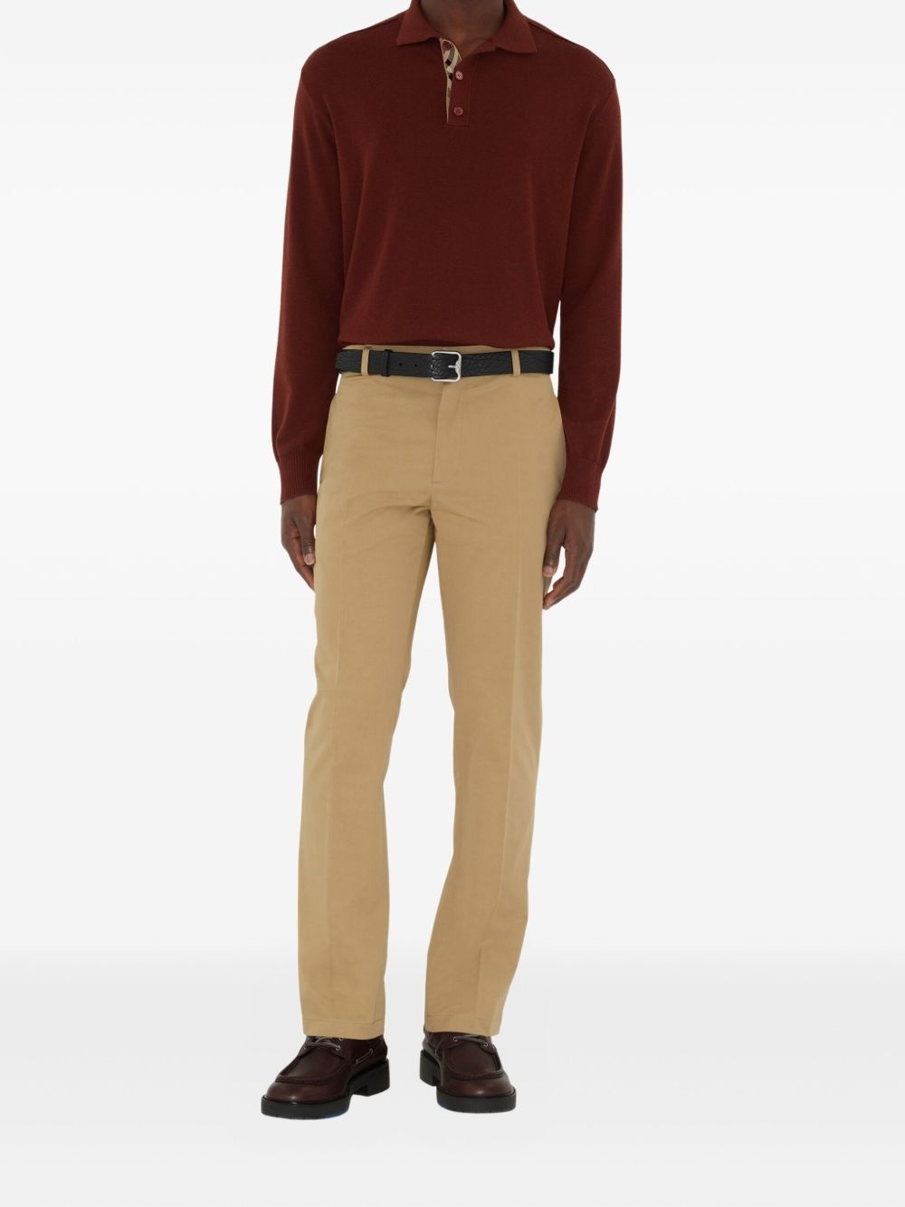 cotton straight pants - 3