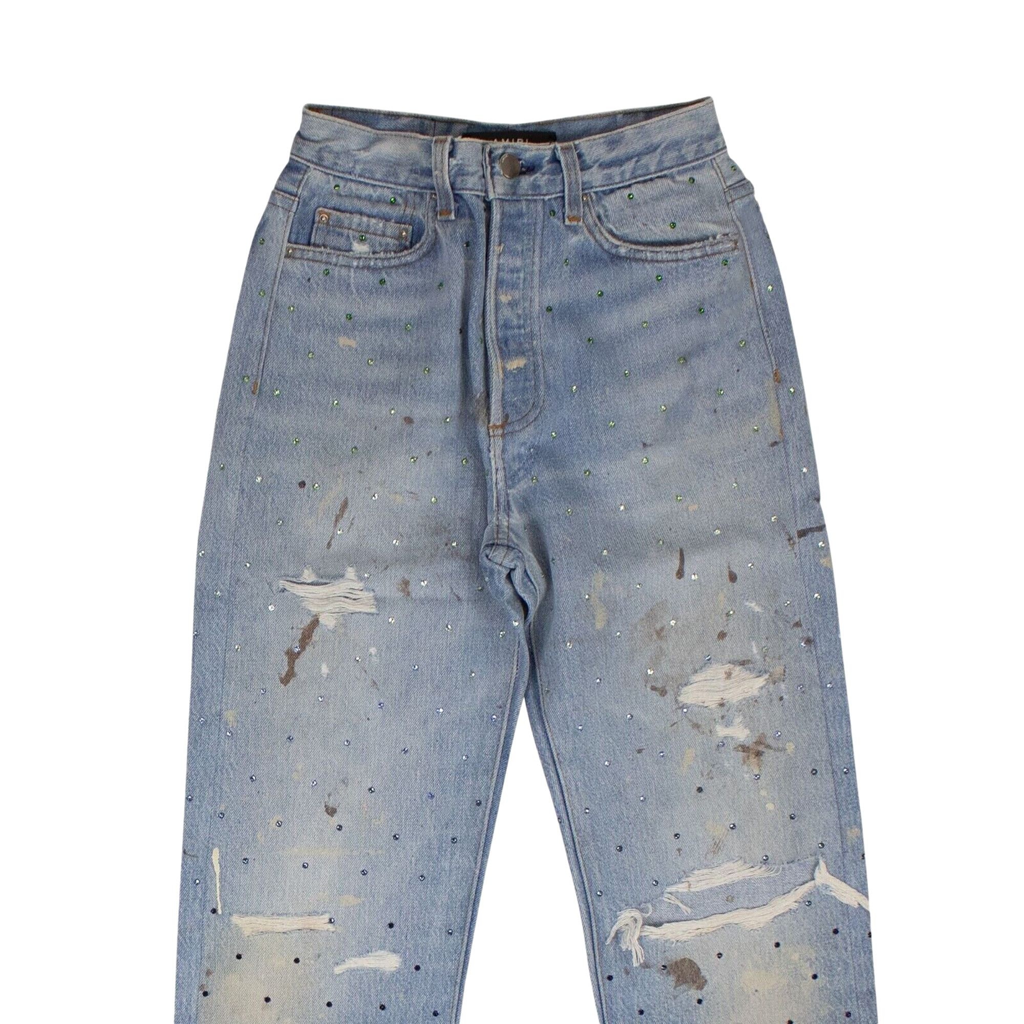 Amiri Gradient Crystal Recon Denim Jeans 'Blue' - 3