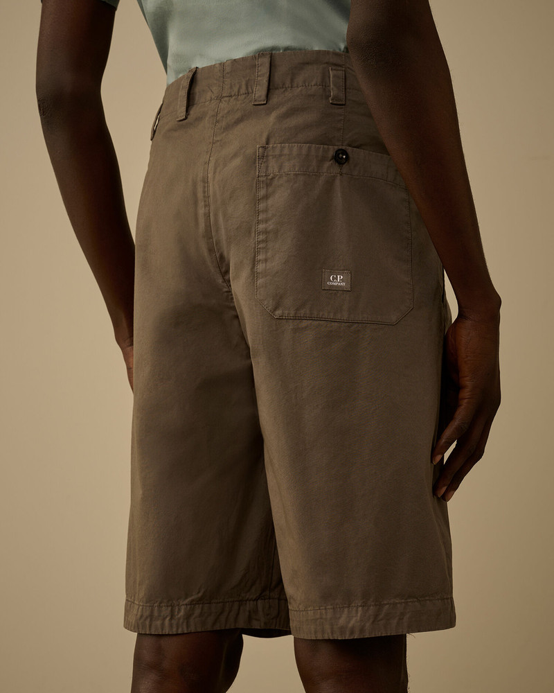 Cotton Gabardine Loose Pinces Shorts 6