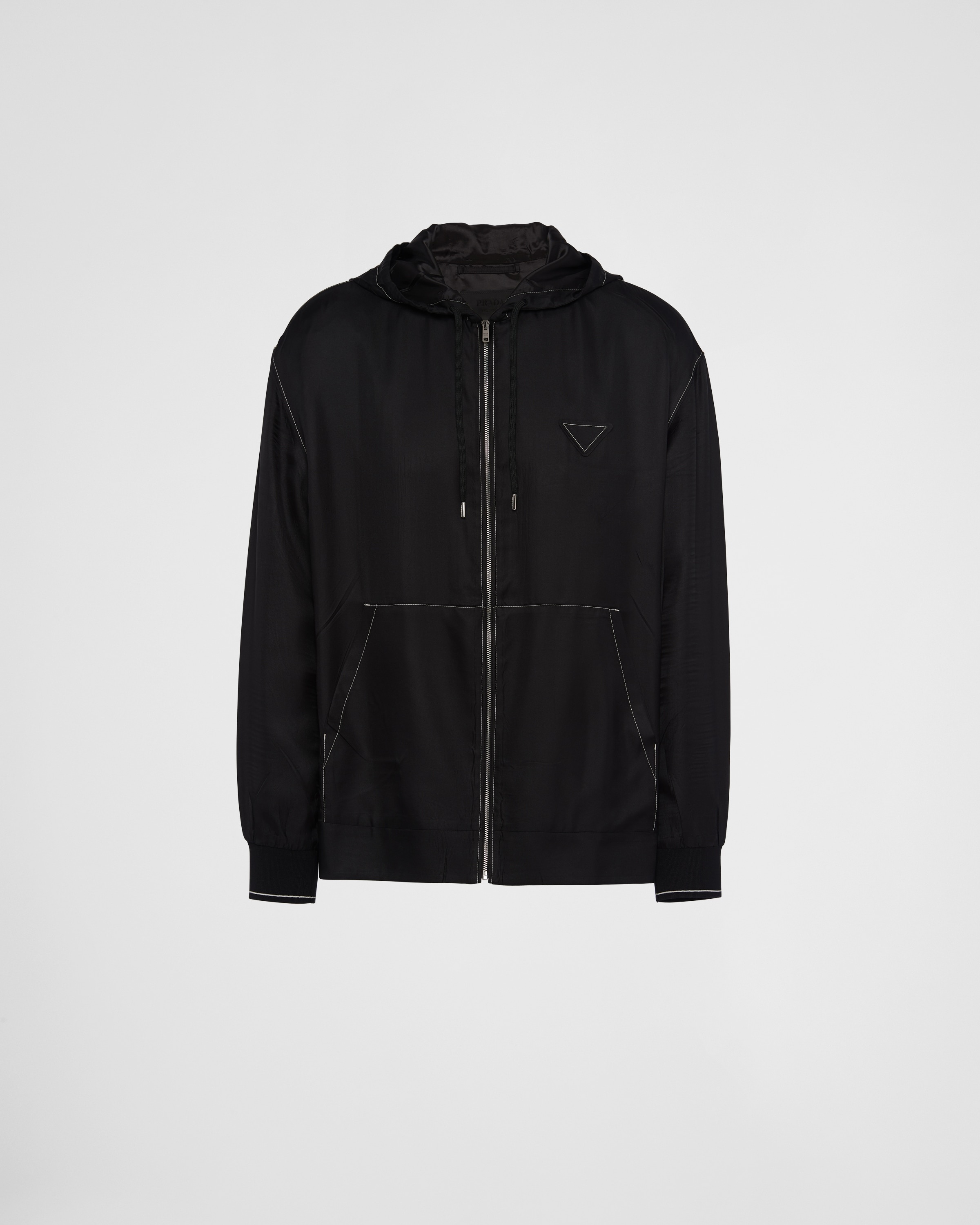 Silk blouson jacket - 1