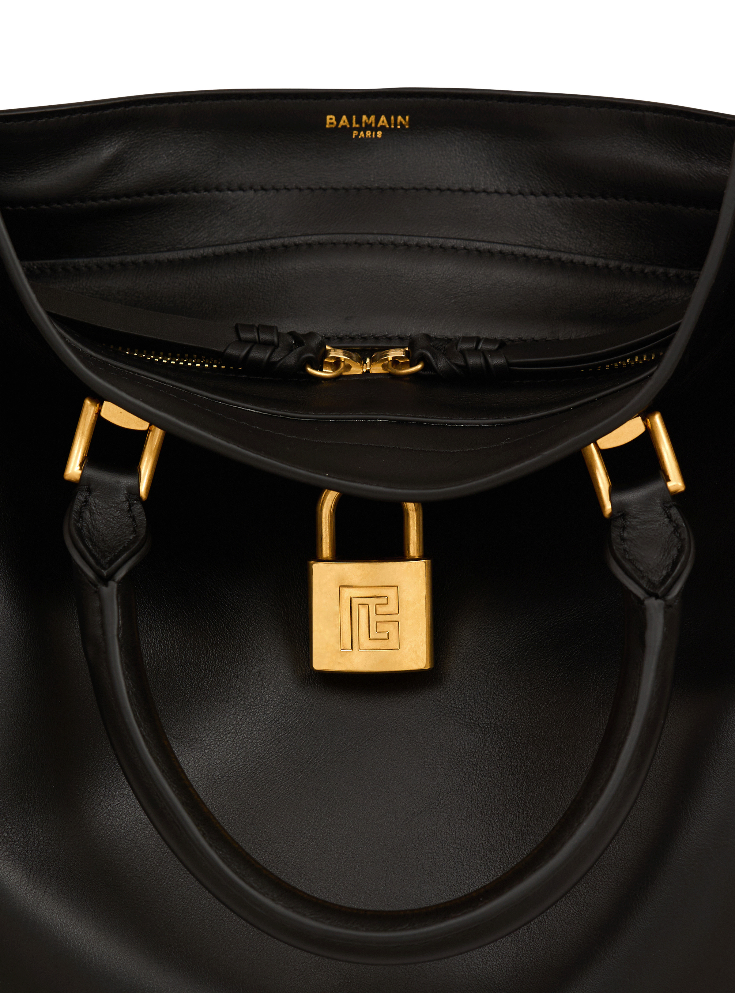 Pulse Large waxed calfskin leather tote bag - 7