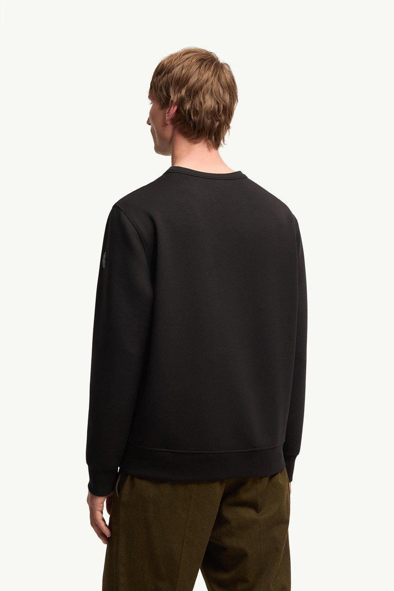 Leather Logo Tag Cotton Blend Sweatshirt 5