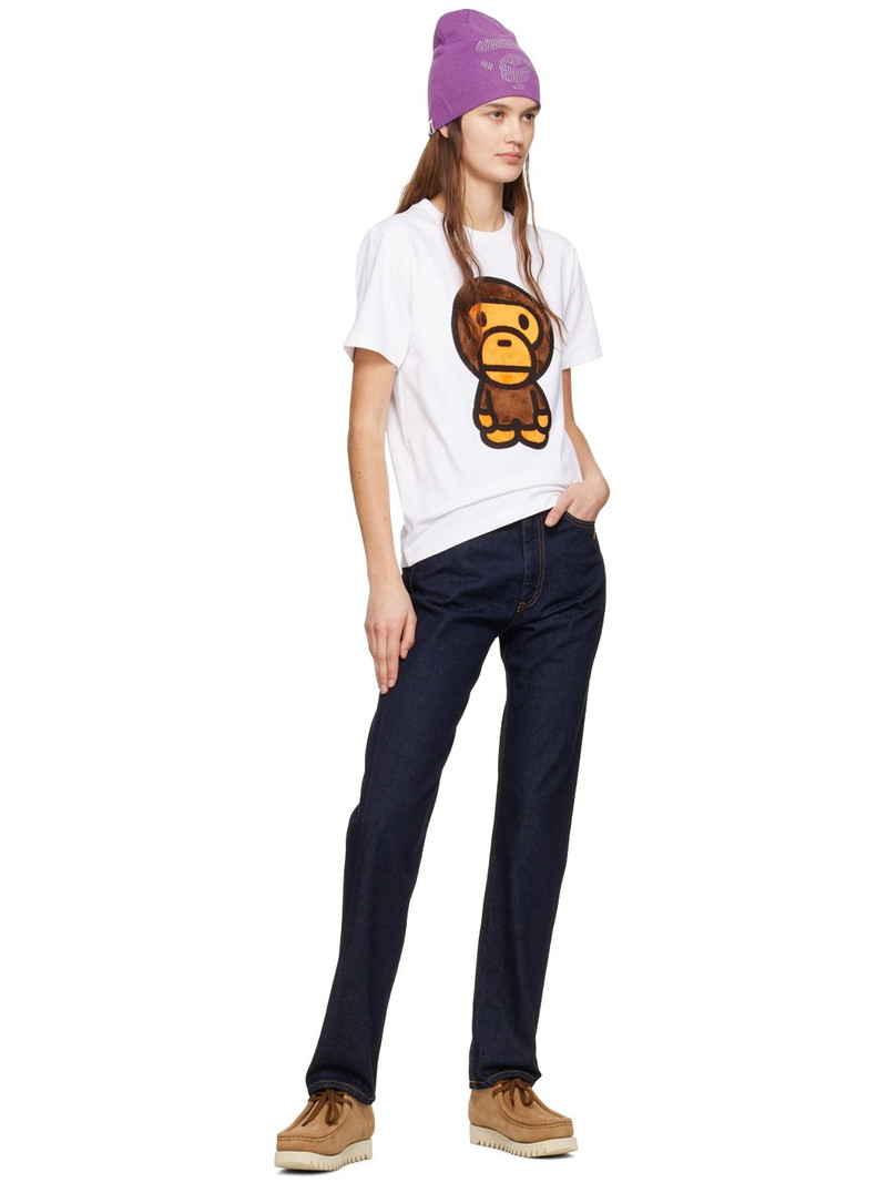A BATHING APE® White Boa Big Baby Milo T-Shirt outlook