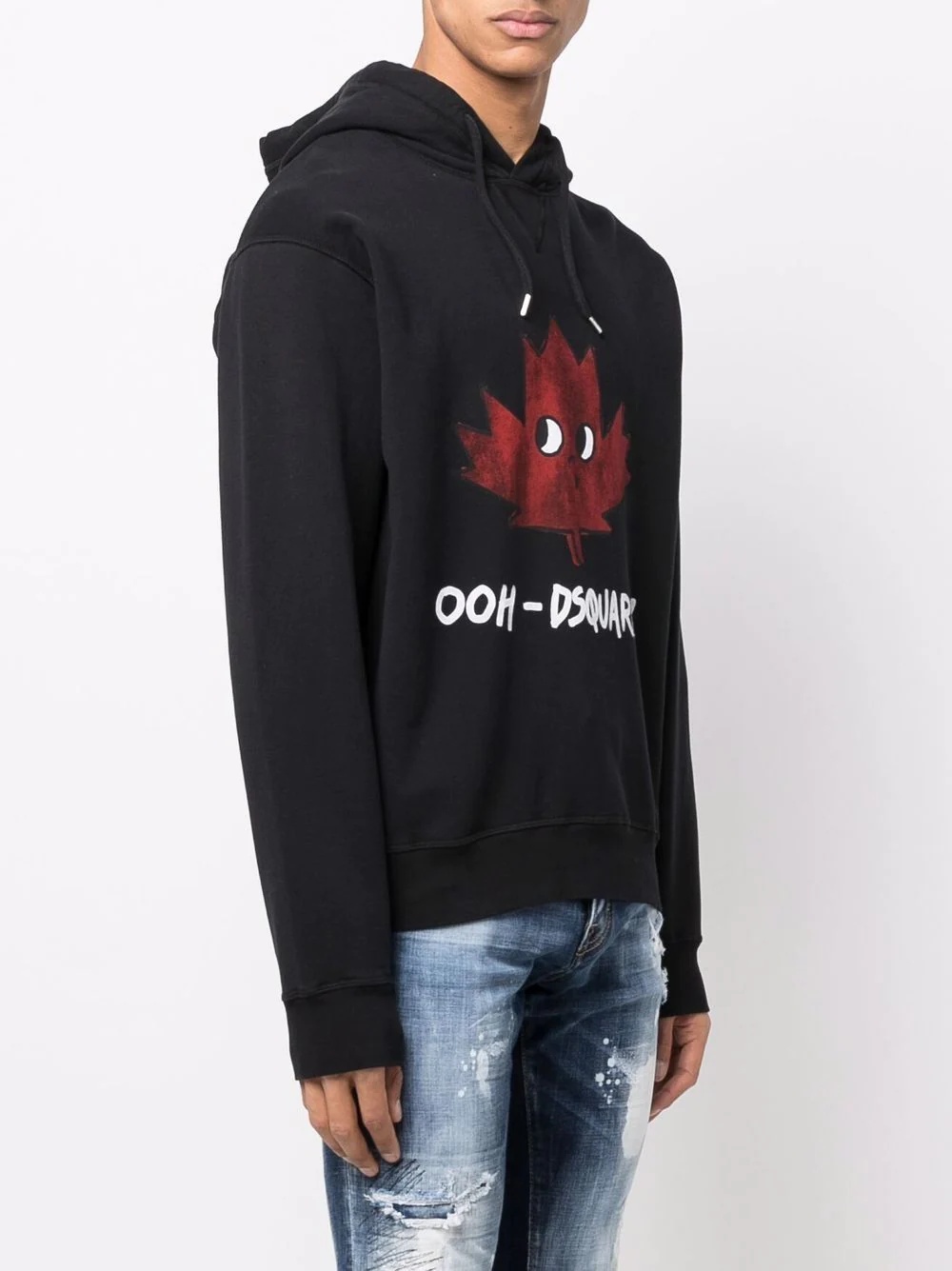 maple leaf logo hoodie - 3