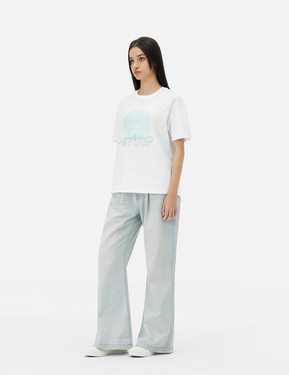 Kamon and Logo Embroidery Oversized T-shirt - 3
