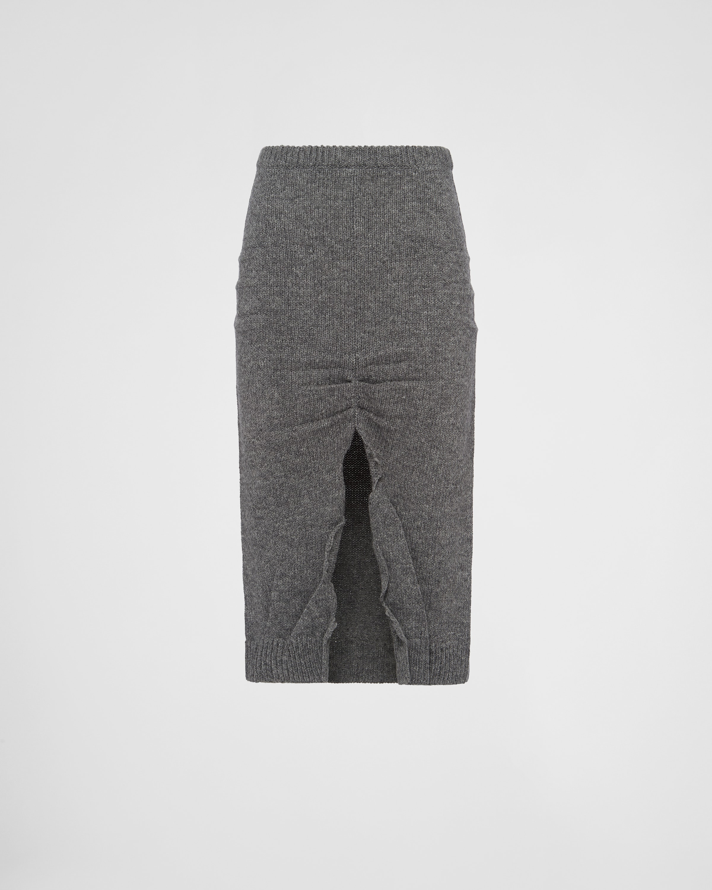 Wool and cashmere skirt with split - 1