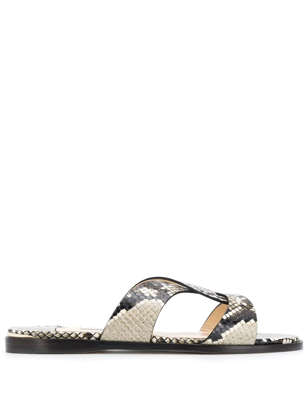 Atia snake-effect flat sandals - 1