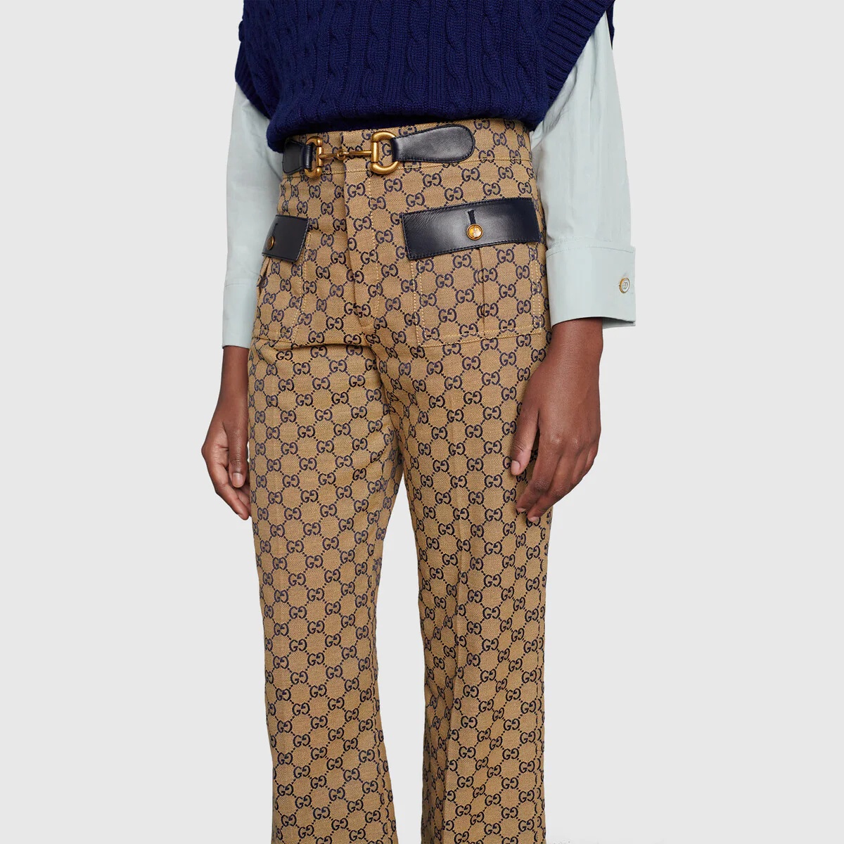 GG canvas pants with Horsebit - 5
