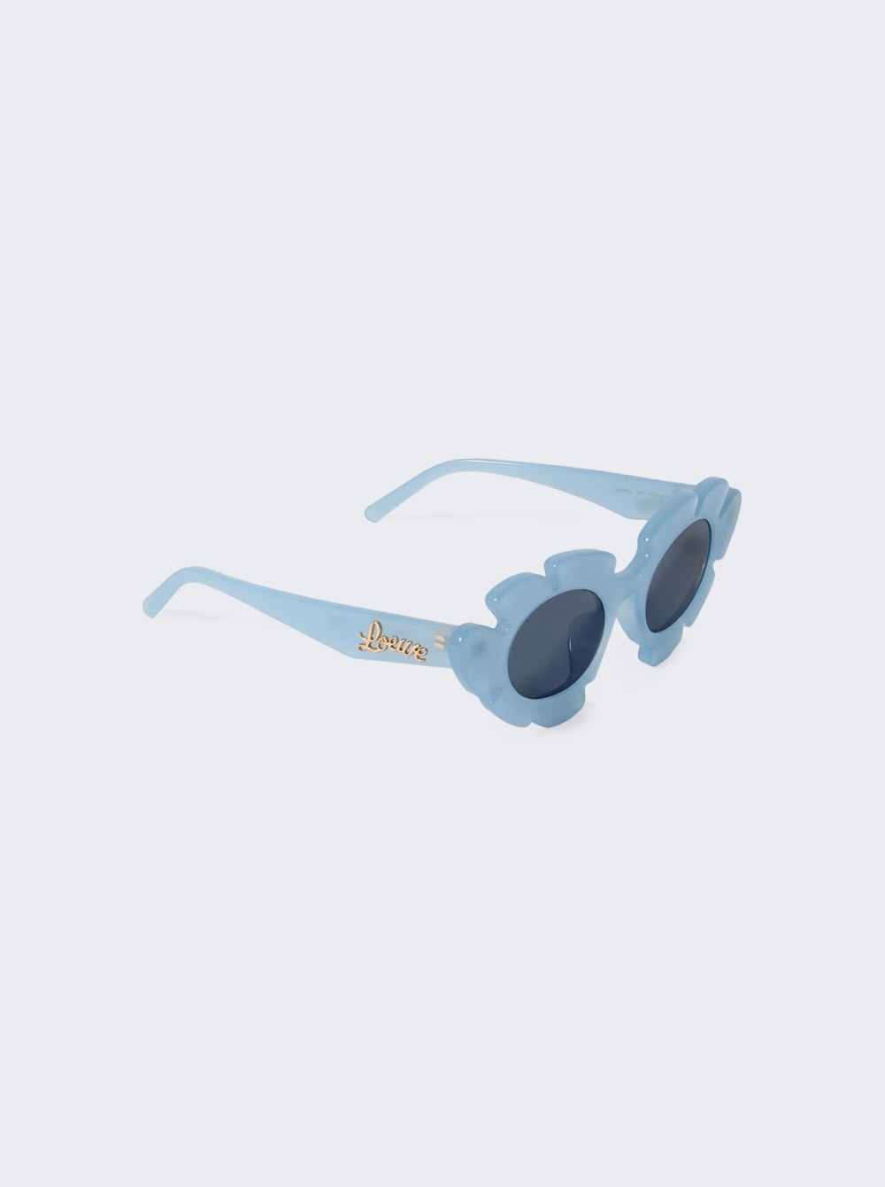 Flower Sunglasses Shiny Light Blue - 2