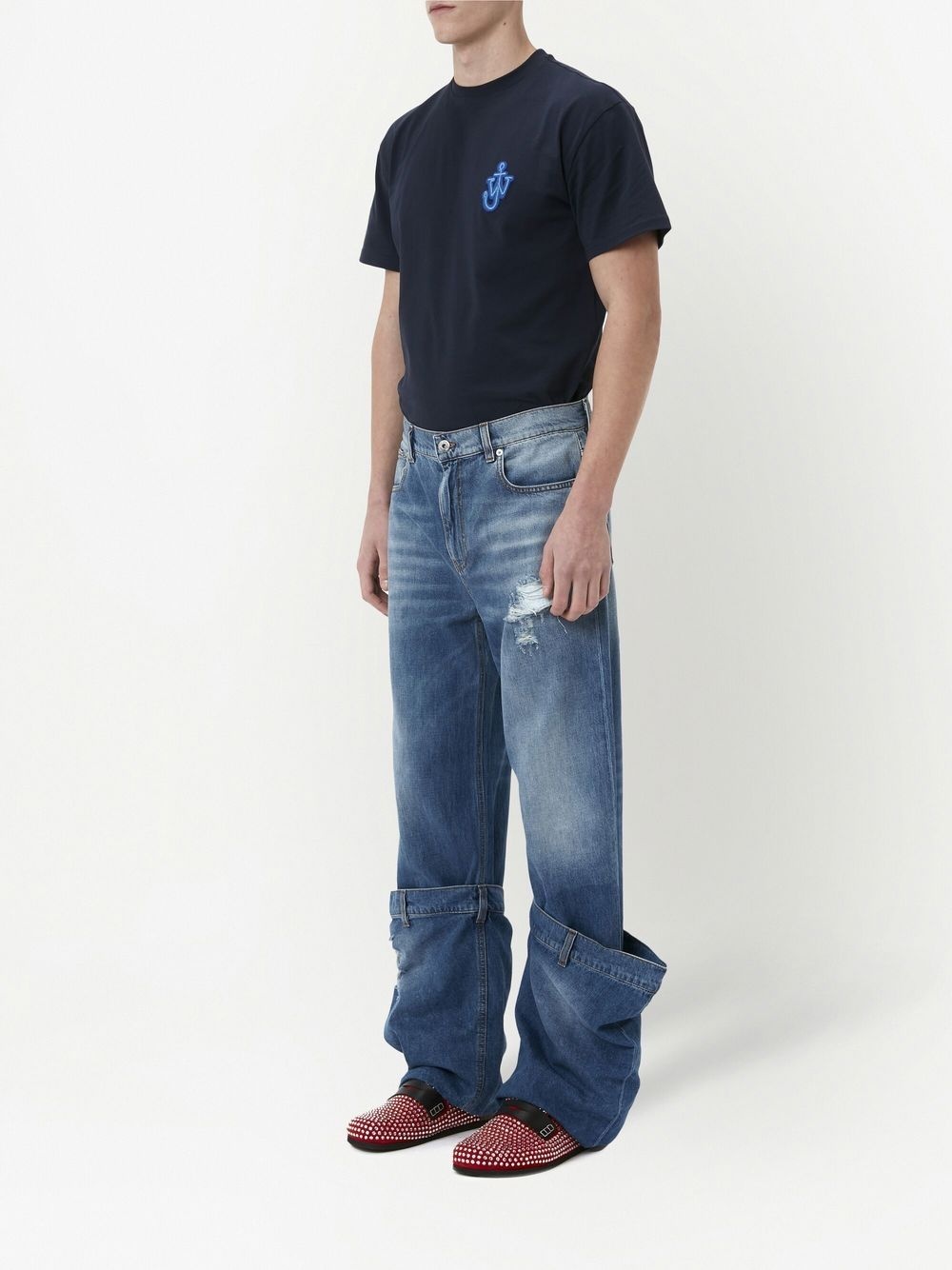 distressed Bucket jeans - 3