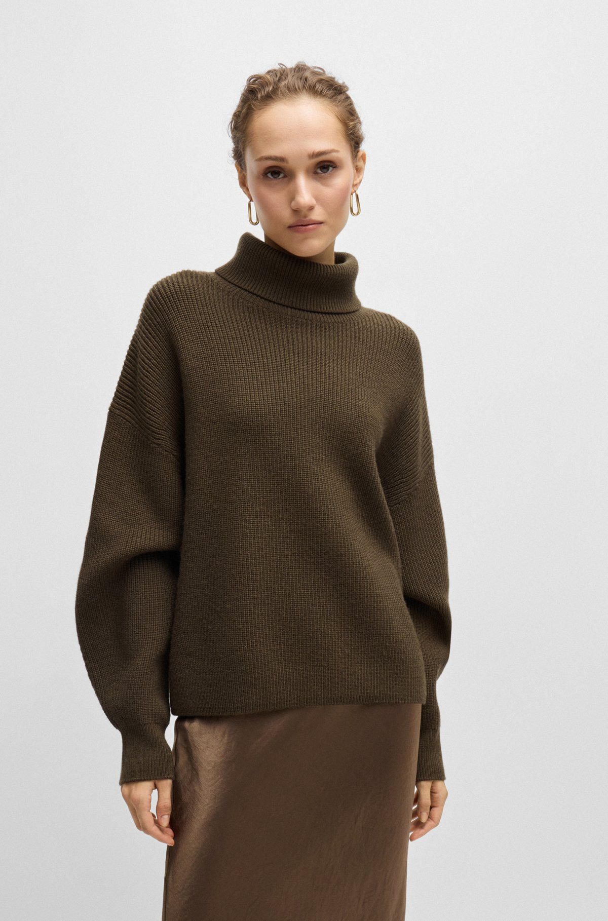 RIBBED ROLLNECK SWEATER IN WOOL - 2