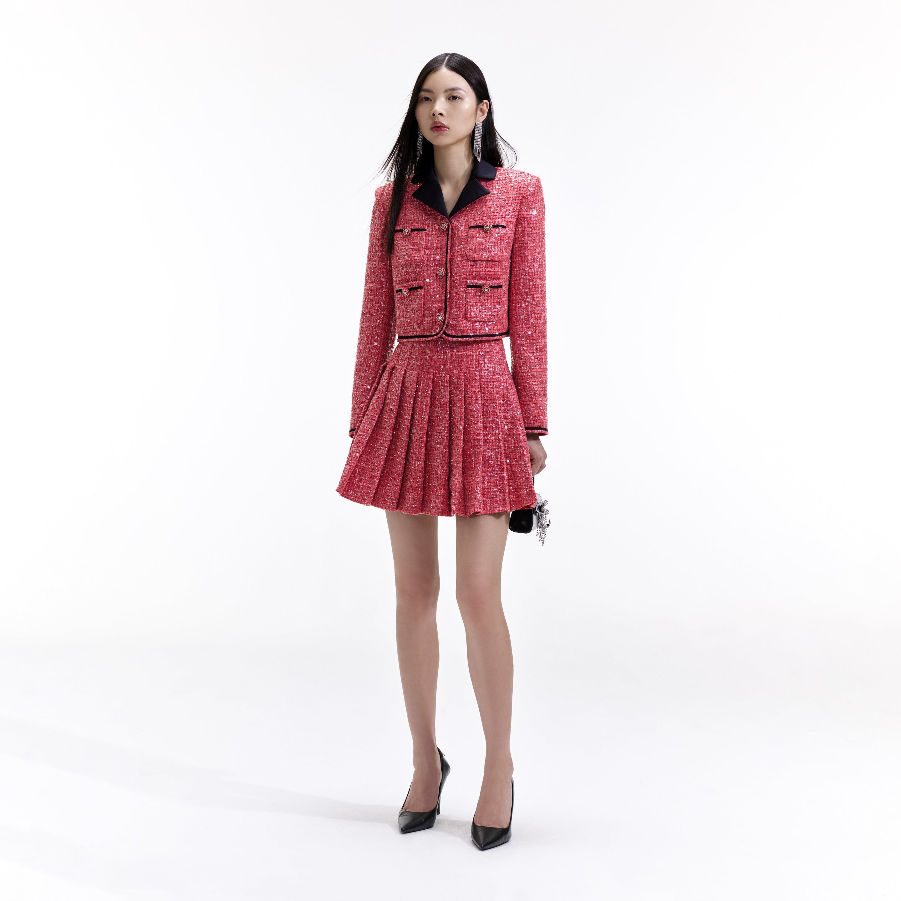 Red Boucle Jacket - 2