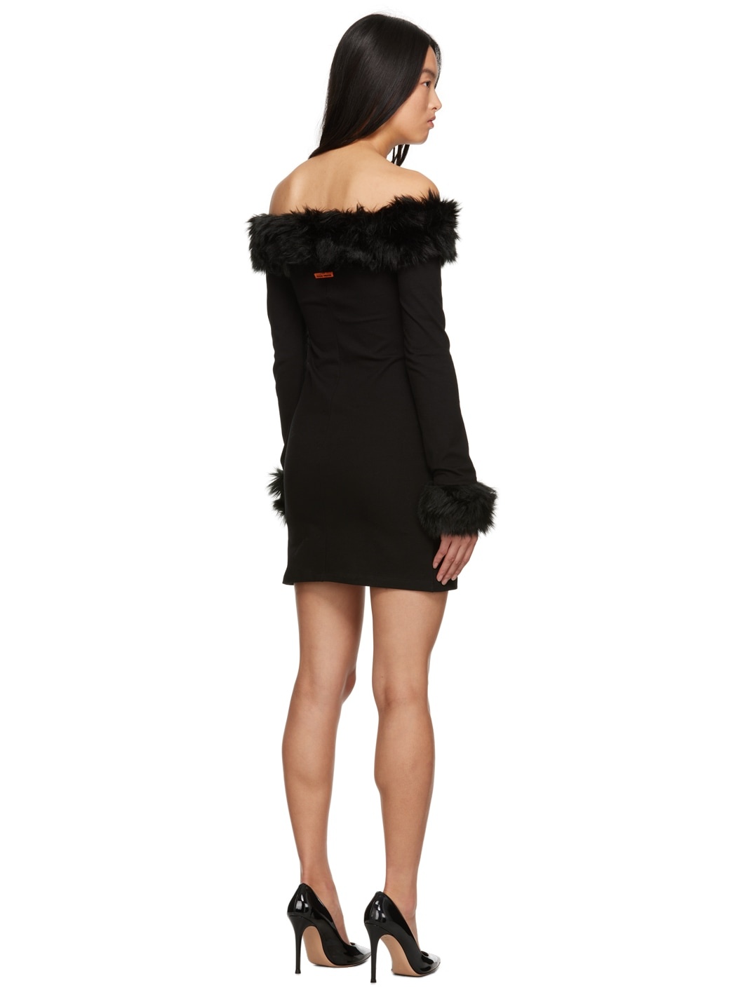 Black Off-The-Shoulder Minidress - 3