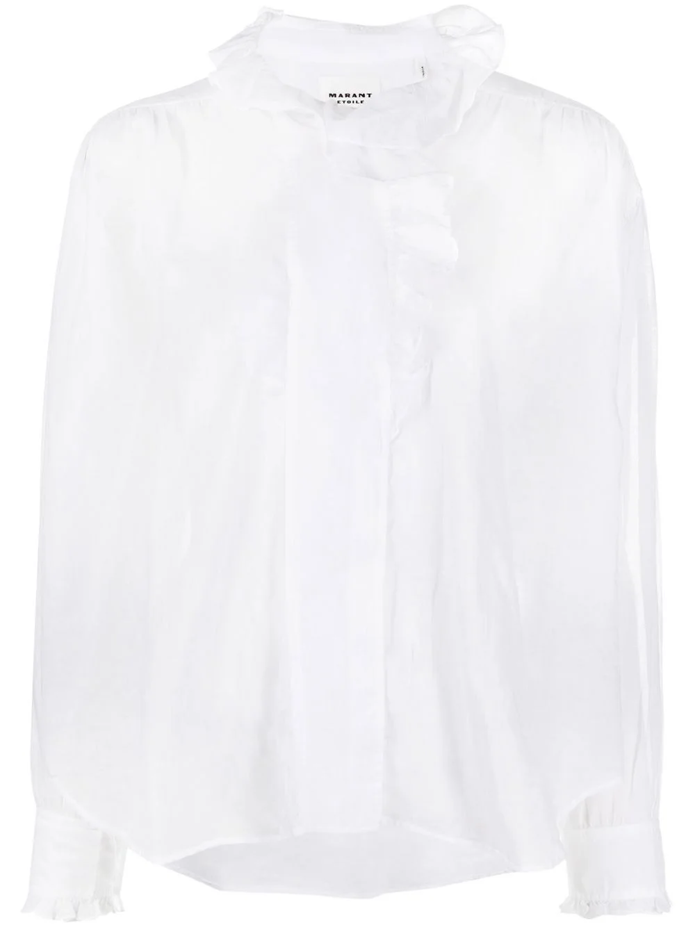 ruffled long-sleeve shirt - 1