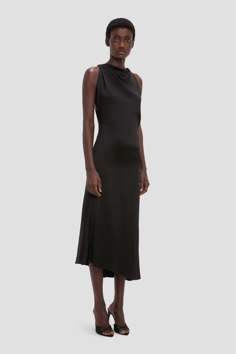 Sleeveless Twist Dress In Black 3