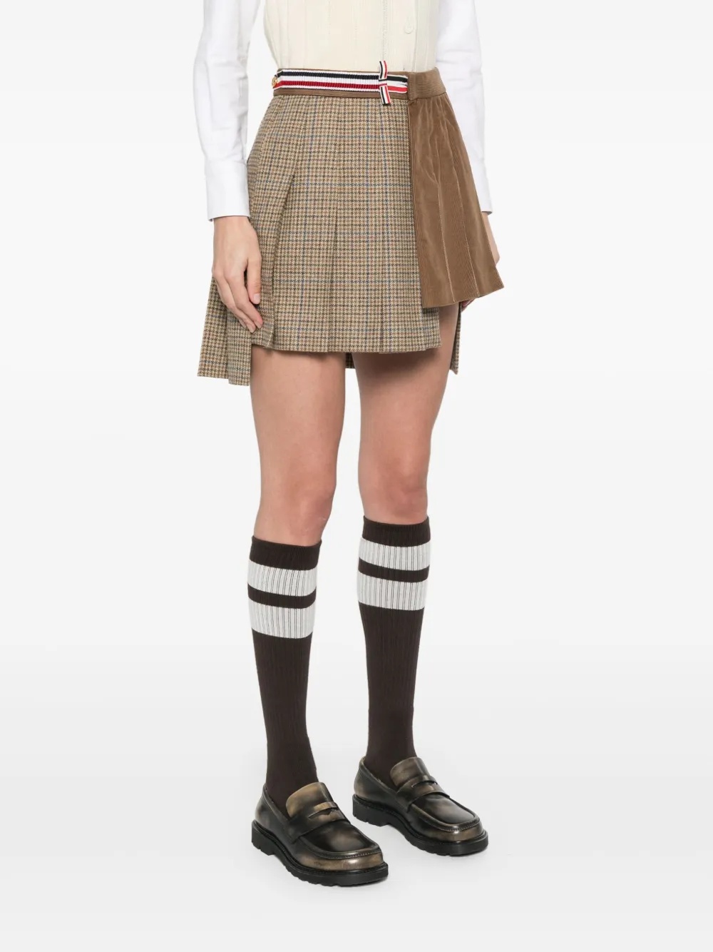THOM BROWNE - Women Mini Wrap Pleated Skirt - 2