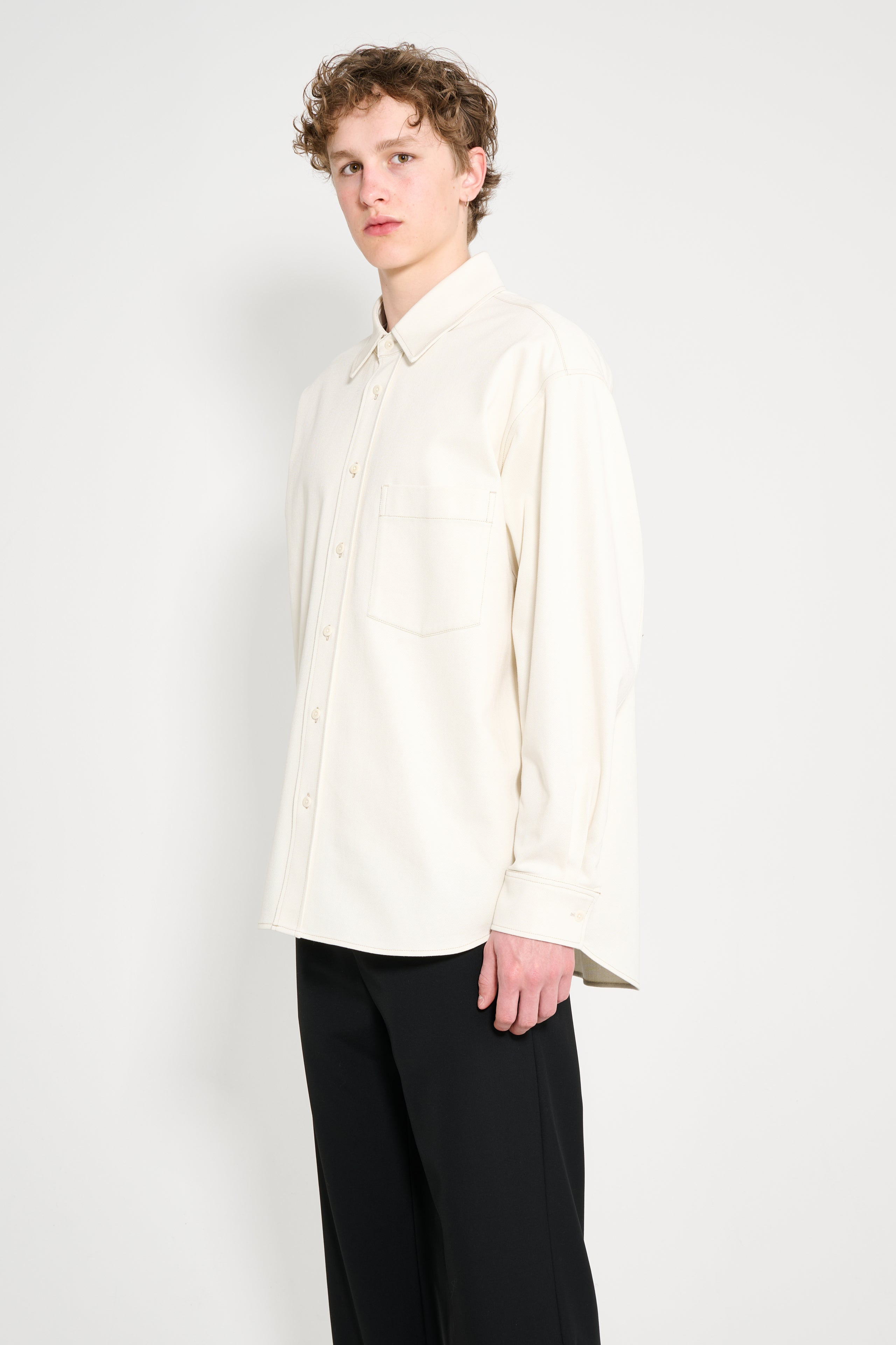 LEMAIRE BIG SHIRT CREAMY WHITE - 2