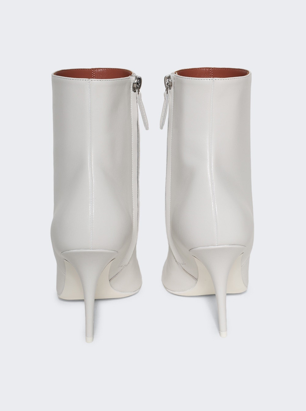 Barbara Bootie White Nappa Leather - 4