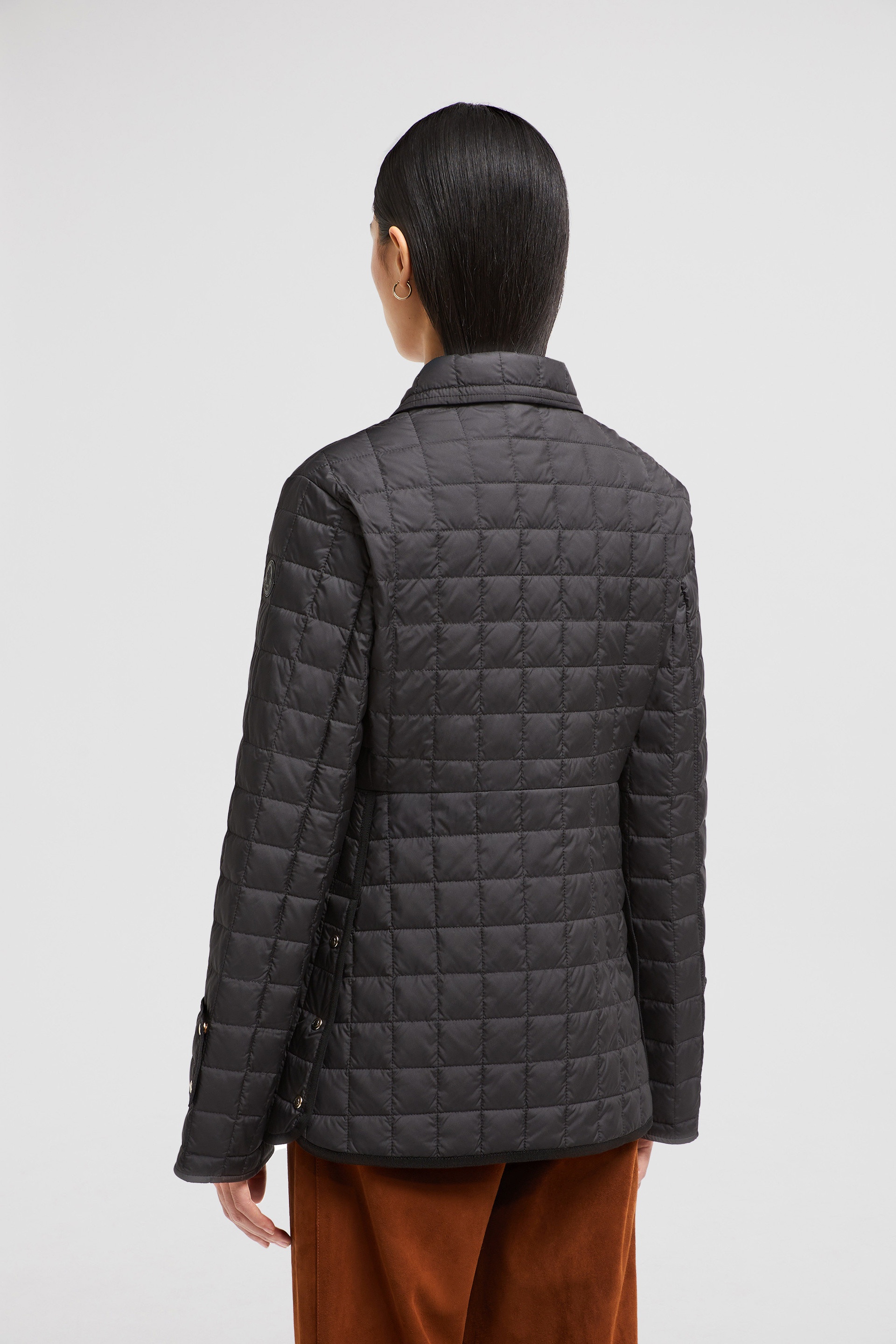 Moncler Epinal Square-Quilted Down Shirt Jacket | REVERSIBLE