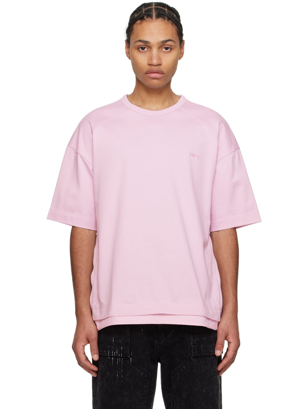 Pink Side Zip T-Shirt - 1