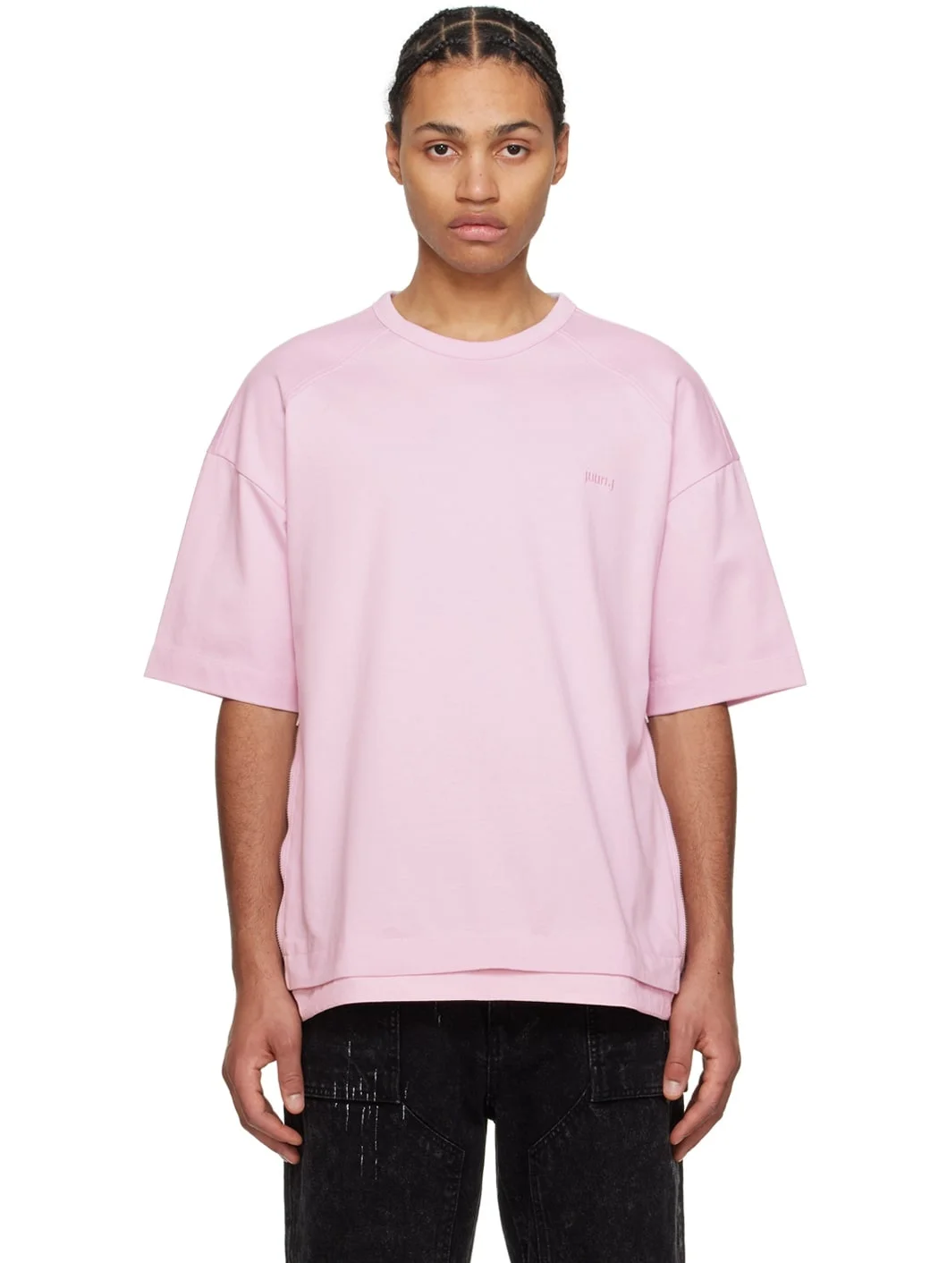 Pink Side Zip T-Shirt - 1