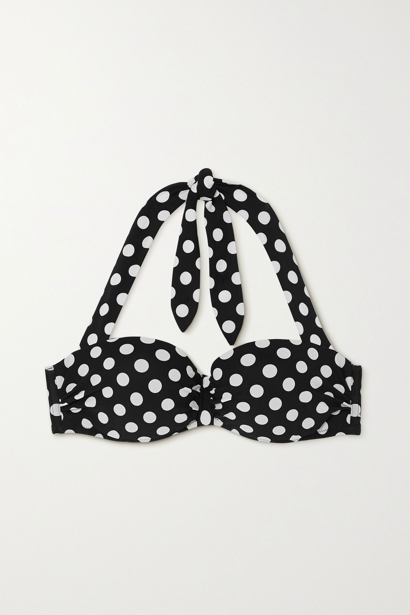 Polka-dot underwired bikini top - 1