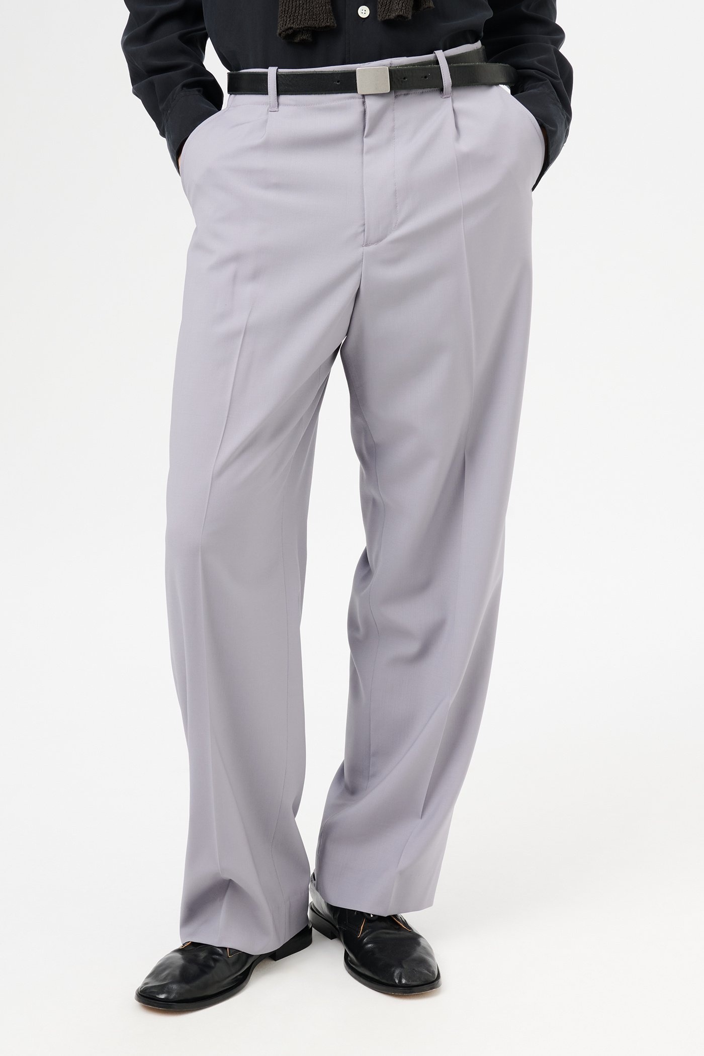 Borrowed Chino Dusty Lavender High Twist Wool - 3