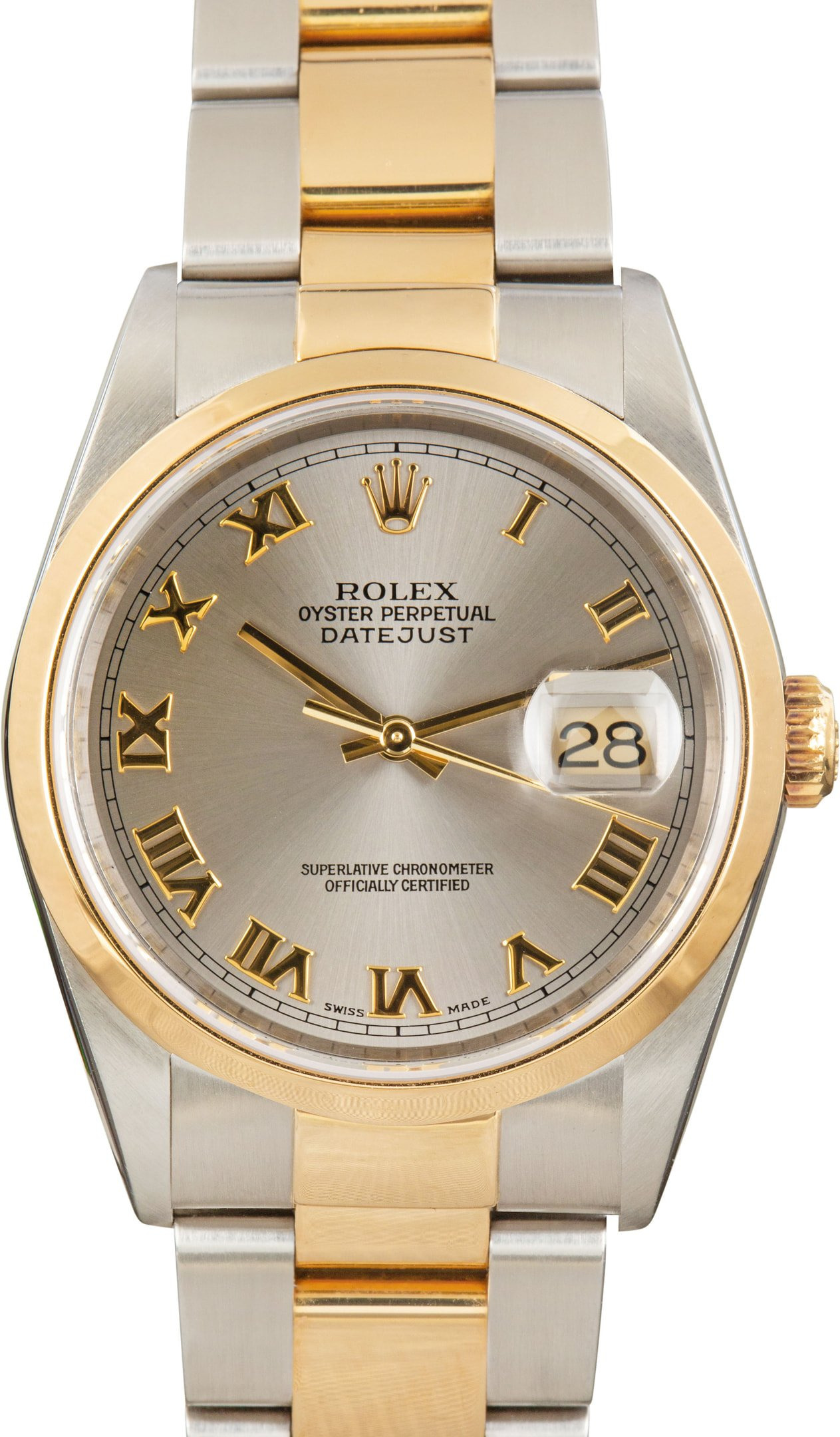 Pre-owned Rolex Datejust 16203 Slate Roman Dial - 1