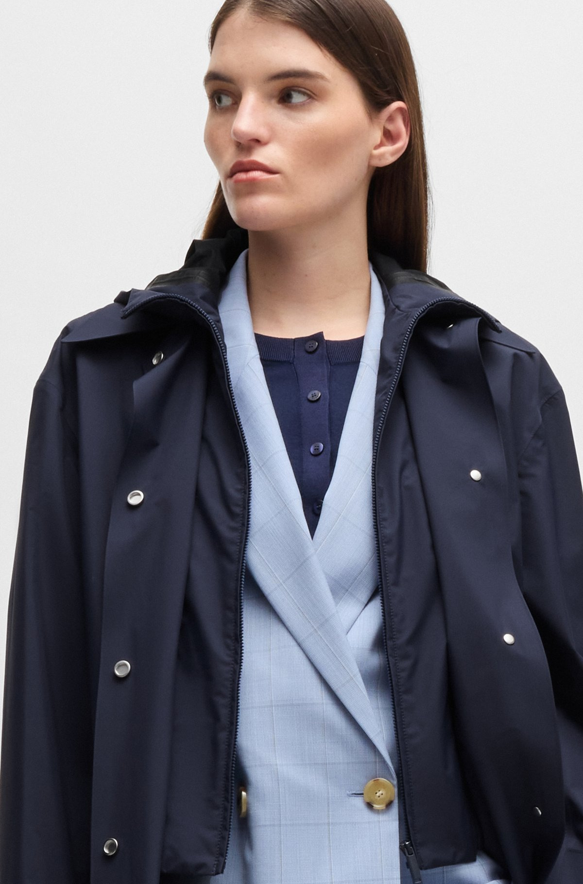 WATER-REPELLENT JACKET WITH DETACHABLE FLEECE INNER - 5