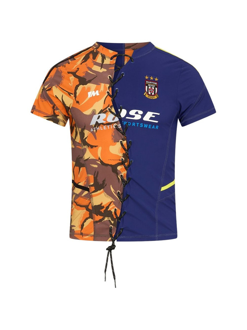 lace-up short-sleeve T-shirt 1