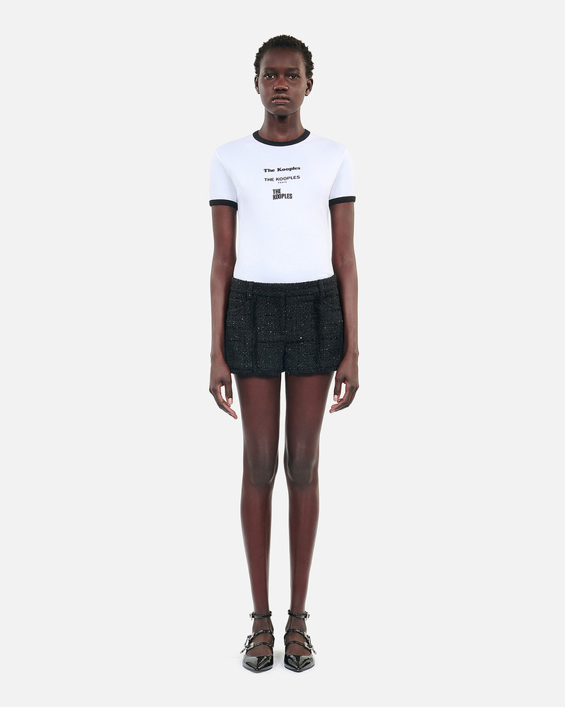 BLACK TWEED SHORTS 3