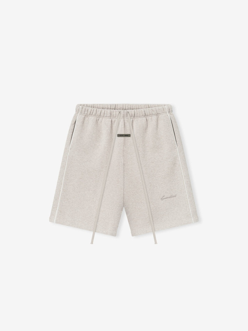 Relaxed Fleece Sweatshort With Piping - 1