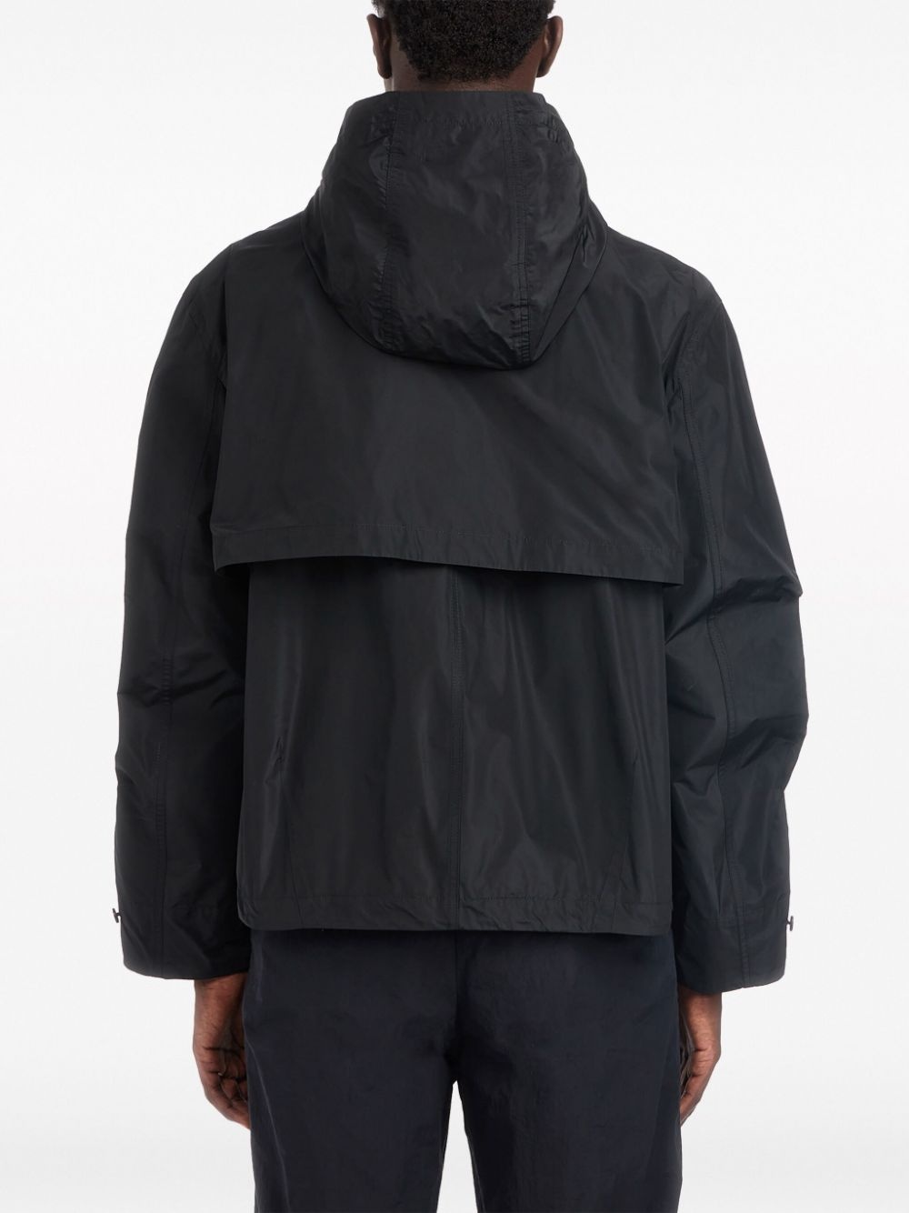 drawstring-hem hooded jacket - 4