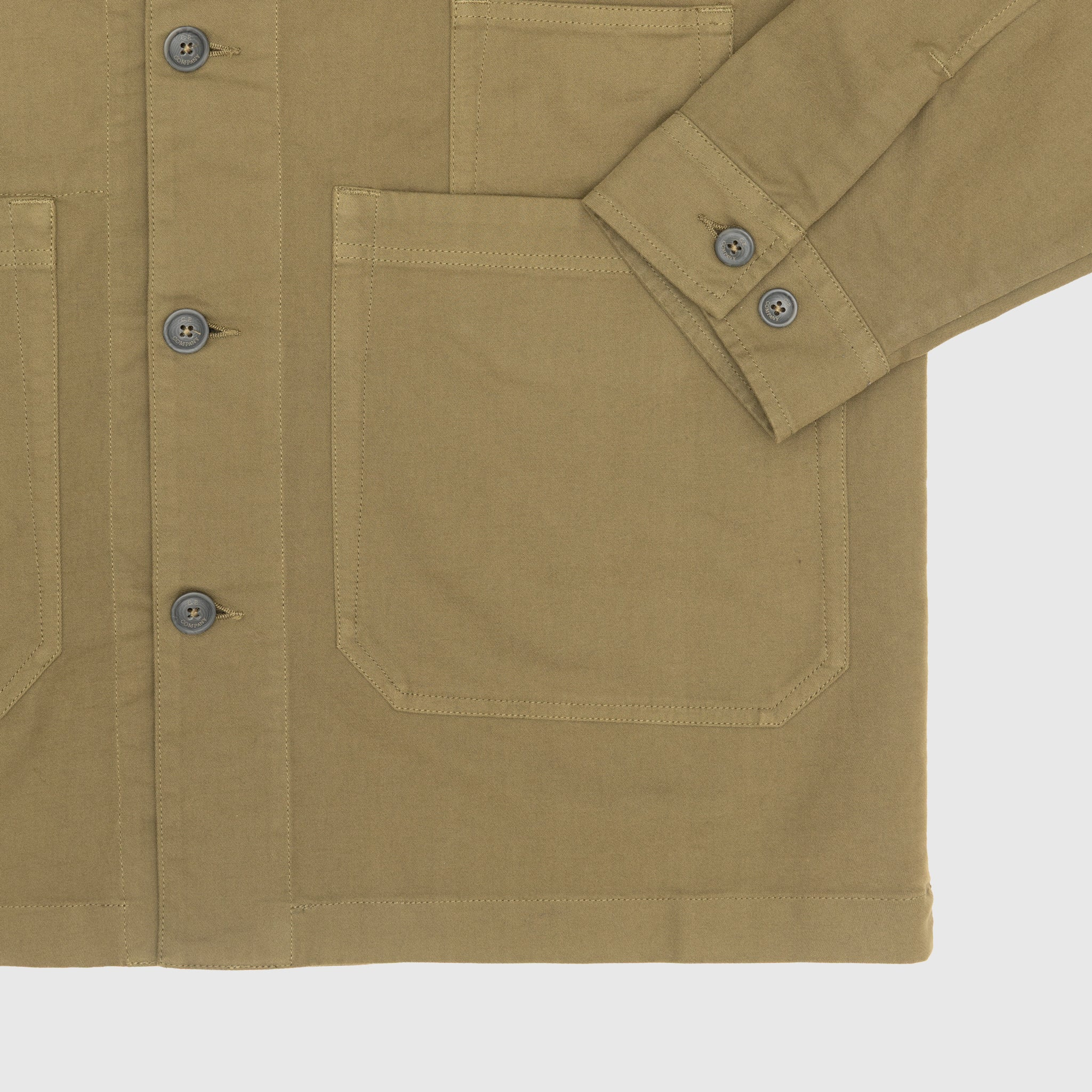 COTTON/ NYLON DOUBLE SATIN LENS UTILITY OVERSHIRT - 5