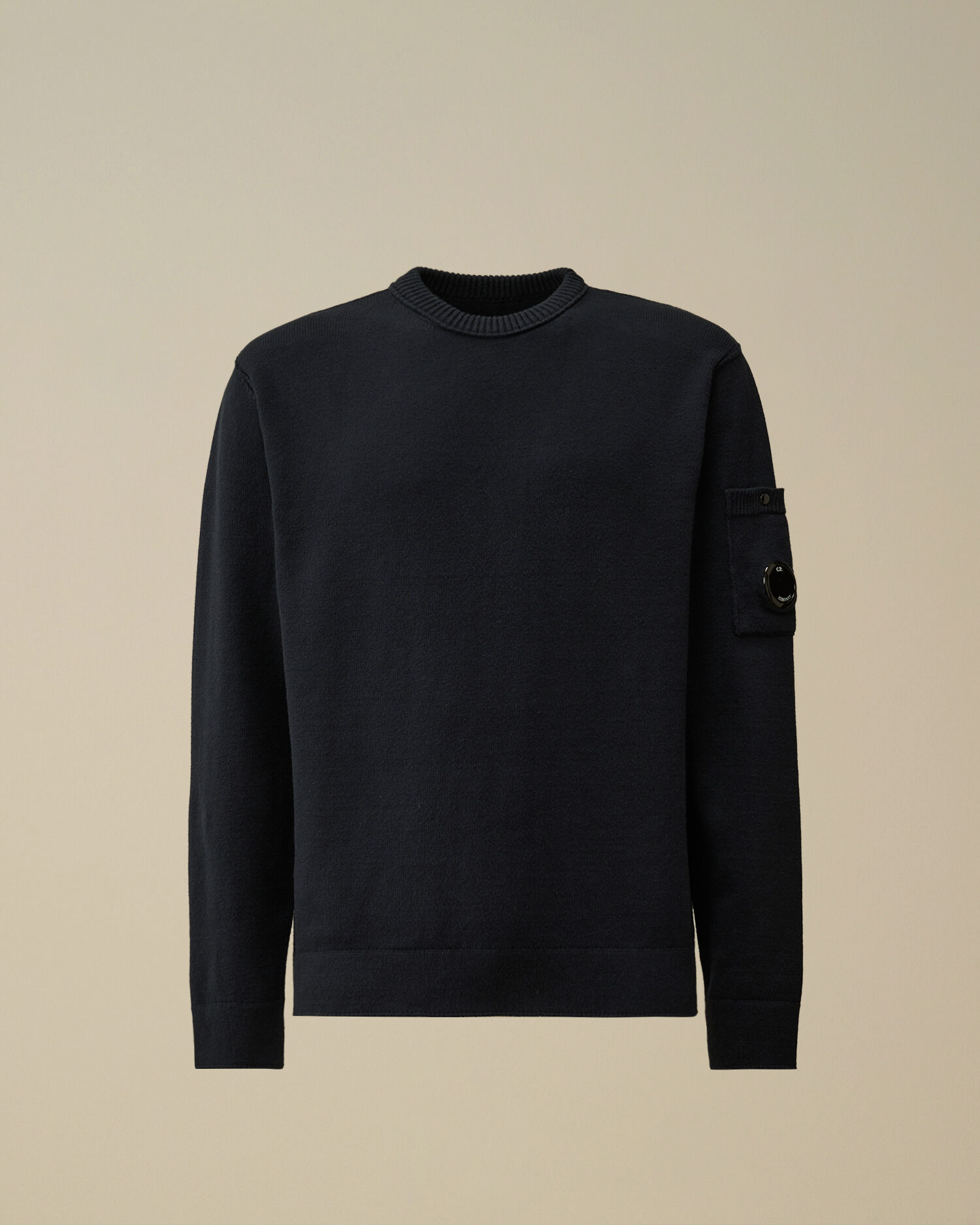 Soft Cotton Stretch Crewneck Sweater - 1