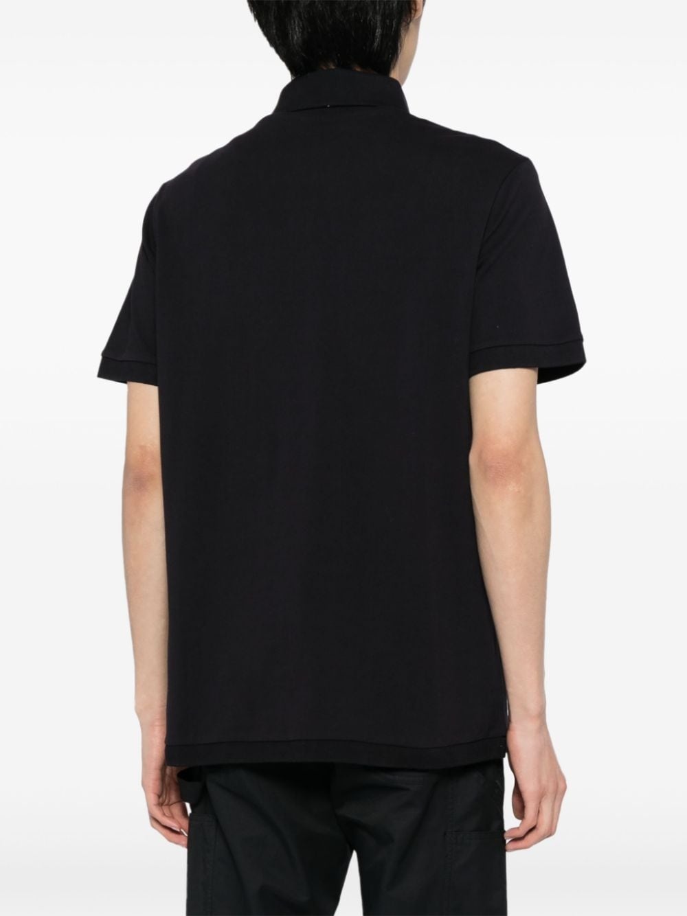 logo-plaque cotton polo shirt - 4