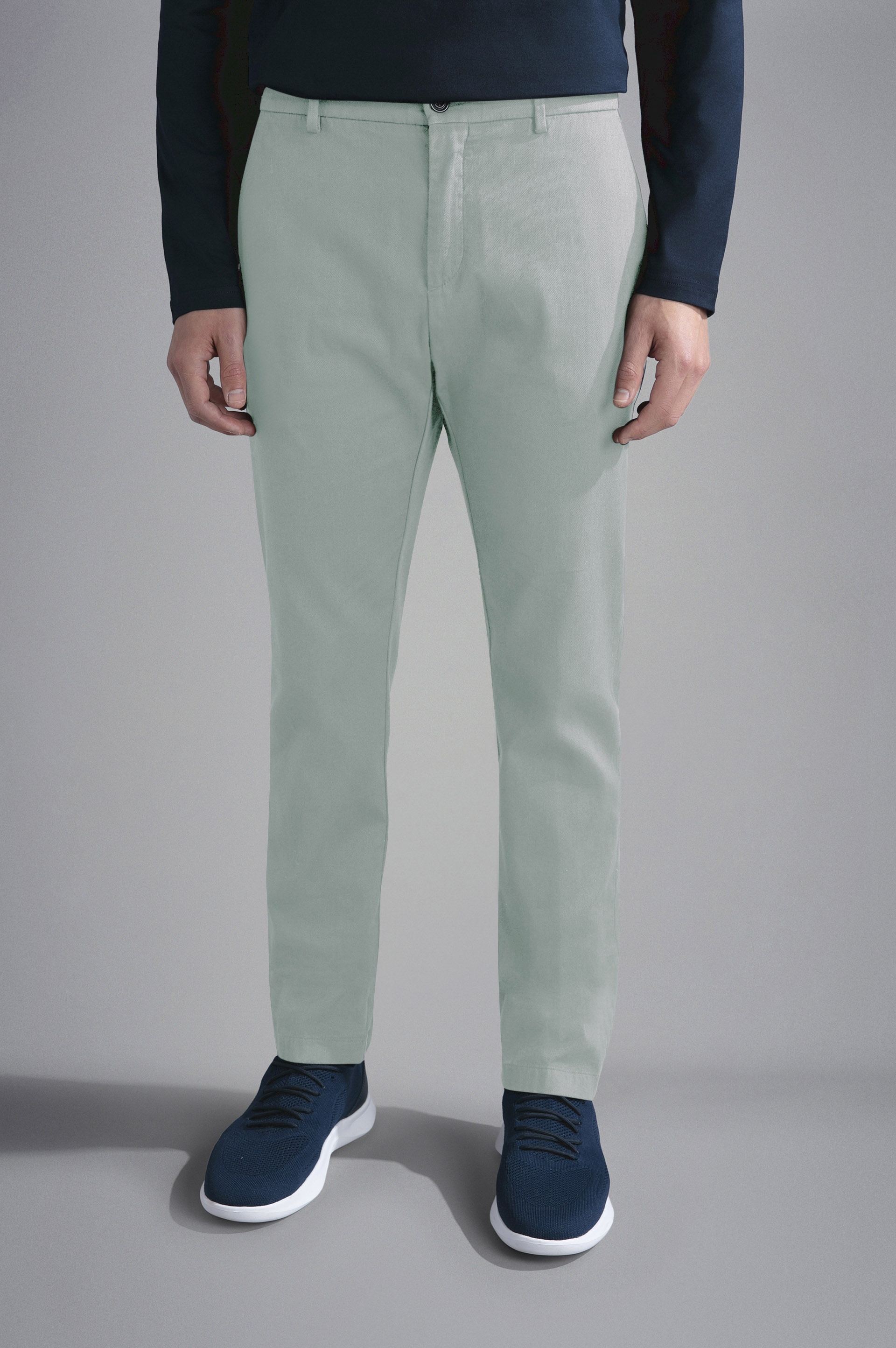 COTTON STRETCH CHINO TROUSERS - 6