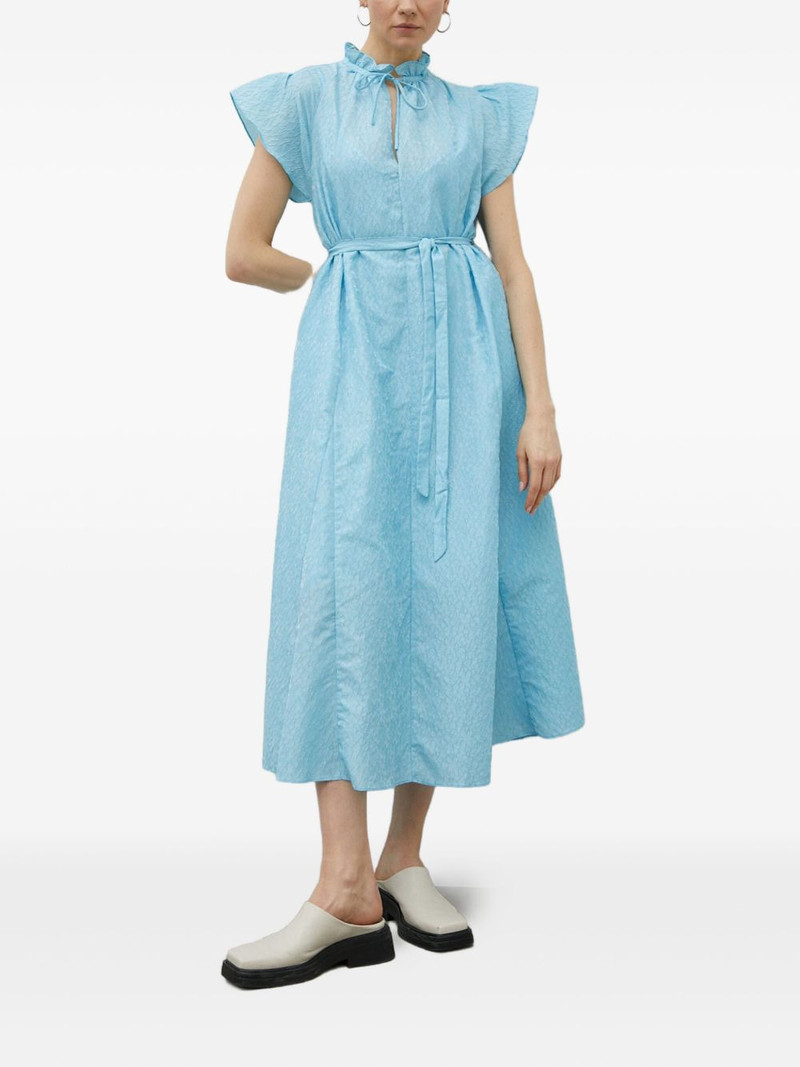 SAMSØE SAMSØE ruffled tie midi dress outlook