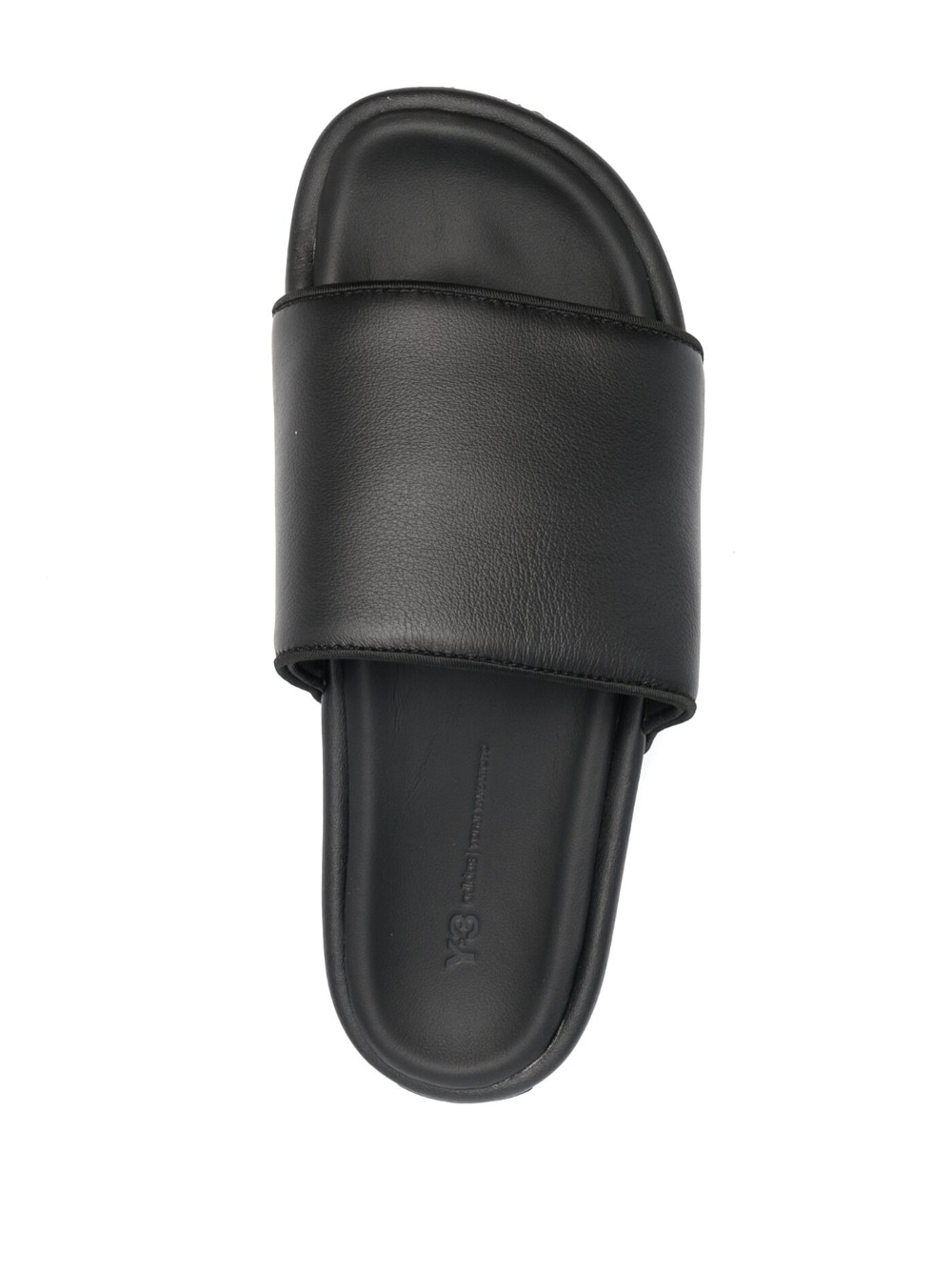 plain leather slides - 4