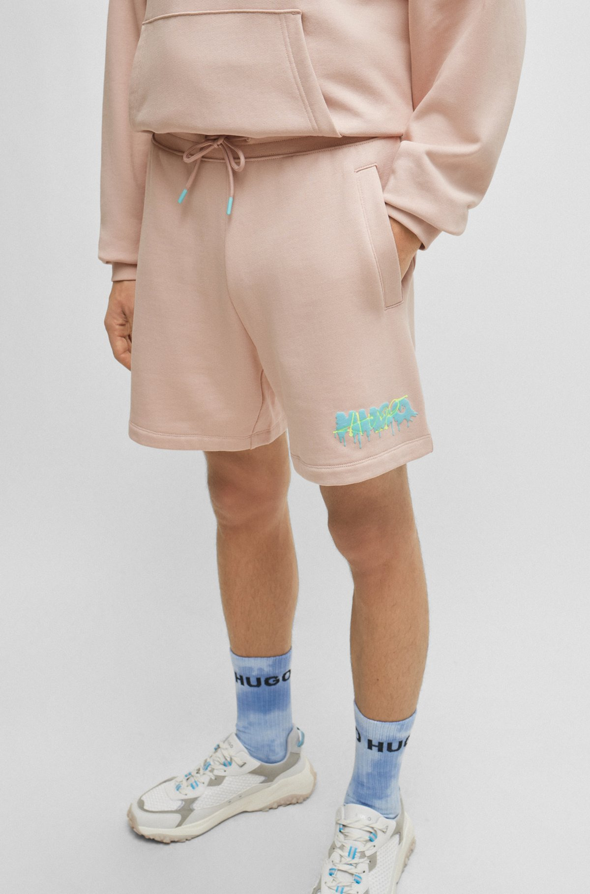 COTTON-TERRY SHORTS WITH NEW-SEASON LOGO - 3