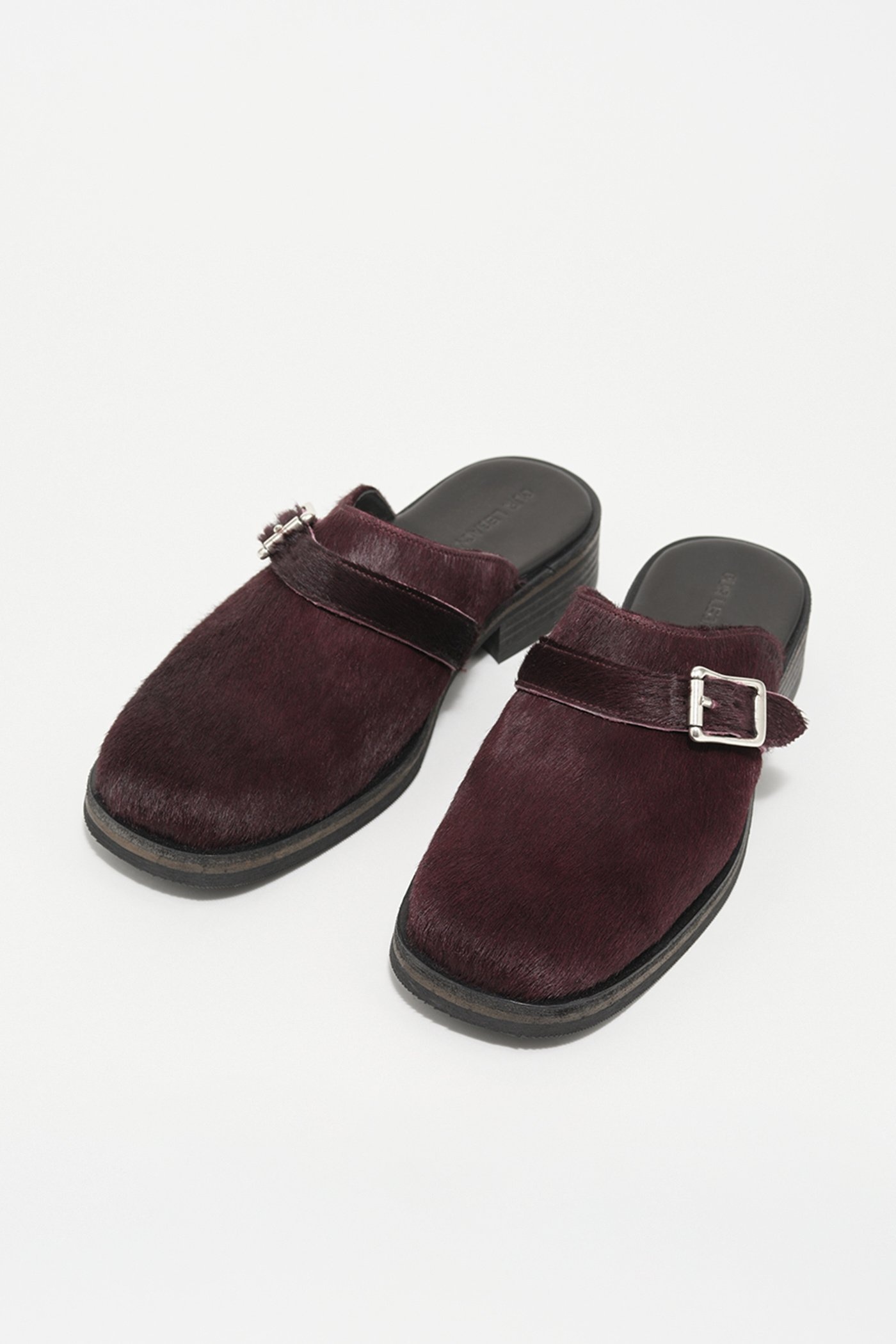 Camion Mule Caramel Bordeaux Hair On Hide - 5
