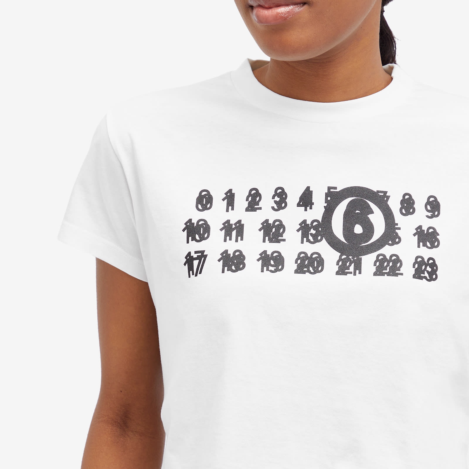 MM6 Maison Margiela Shrunken Logo T-Shirt - 5