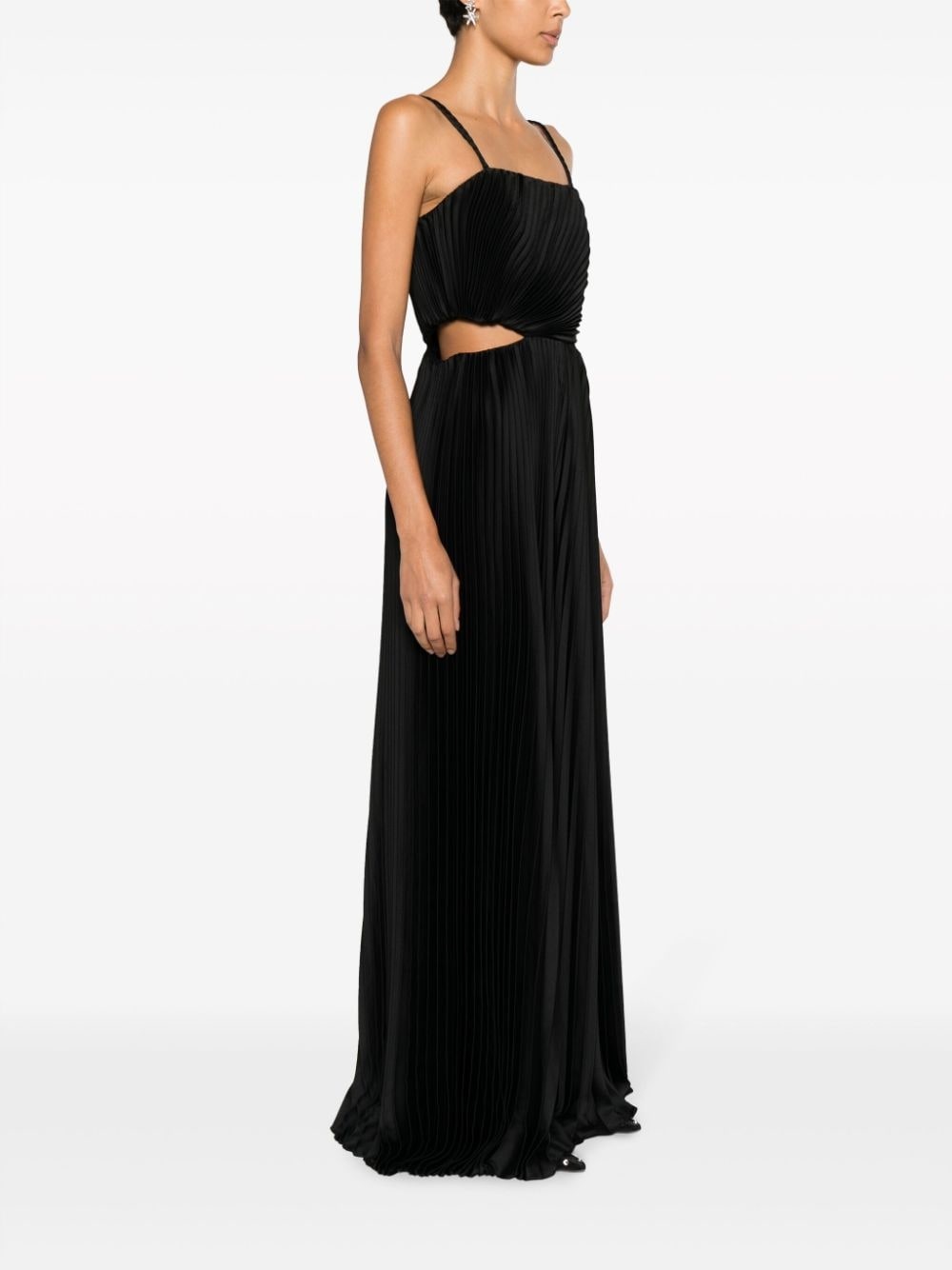 square-neck sleeveless pleated jumpsuit - 3