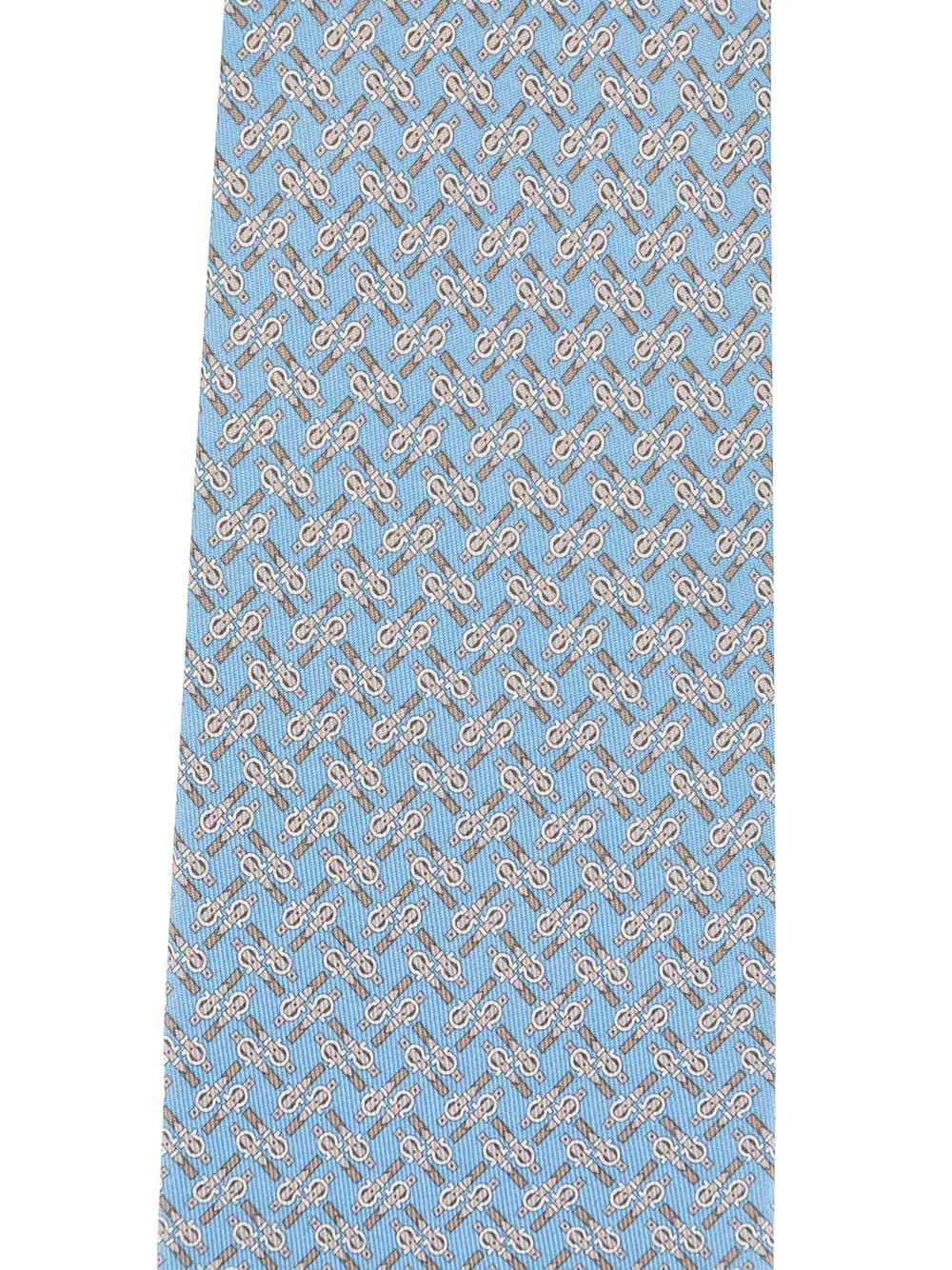 belt print silk tie - 2