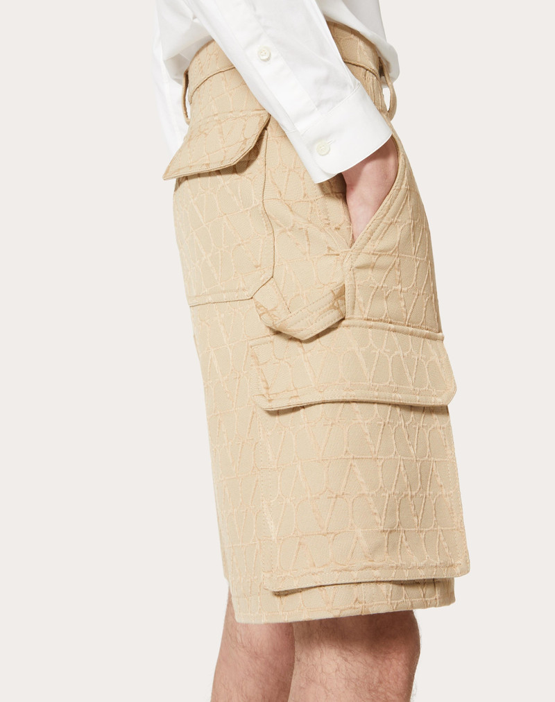 HEAVY COTTON CARGO BERMUDA SHORTS WITH TOILE ICONOGRAPHE PATTERN 5