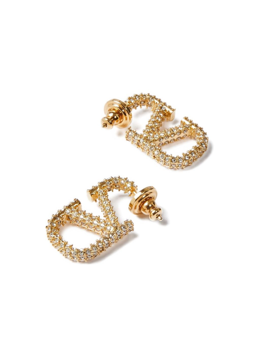 VLogo Signature crystal-embellished earrings - 3